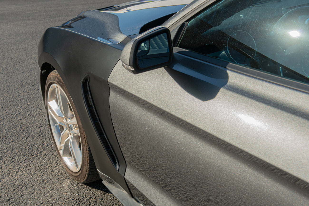 2018-2023 Ford Mustang | GT350 Style Matte Black Front Side Fenders