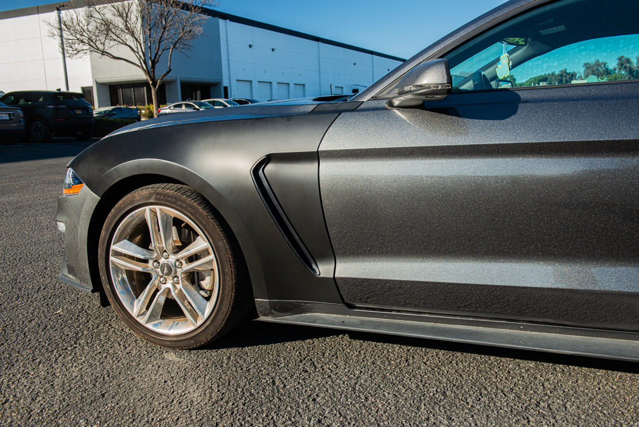 2018-2023 Ford Mustang | GT350 Style Matte Black Front Side Fenders