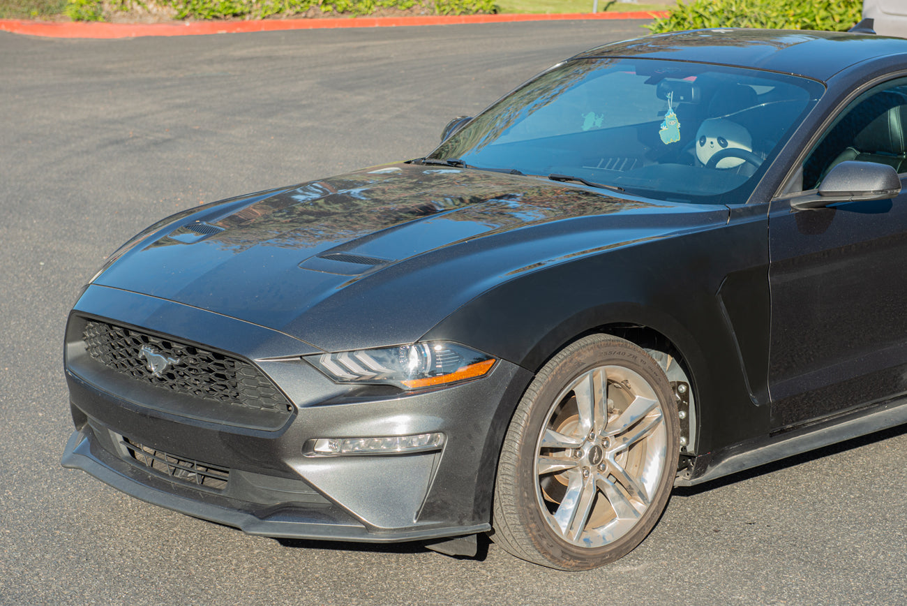 2018-2023 Ford Mustang | GT350 Style Matte Black Front Side Fenders
