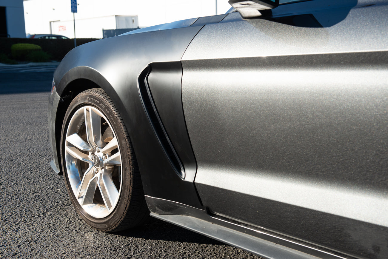 2018-2023 Ford Mustang | GT350 Style Matte Black Front Side Fenders