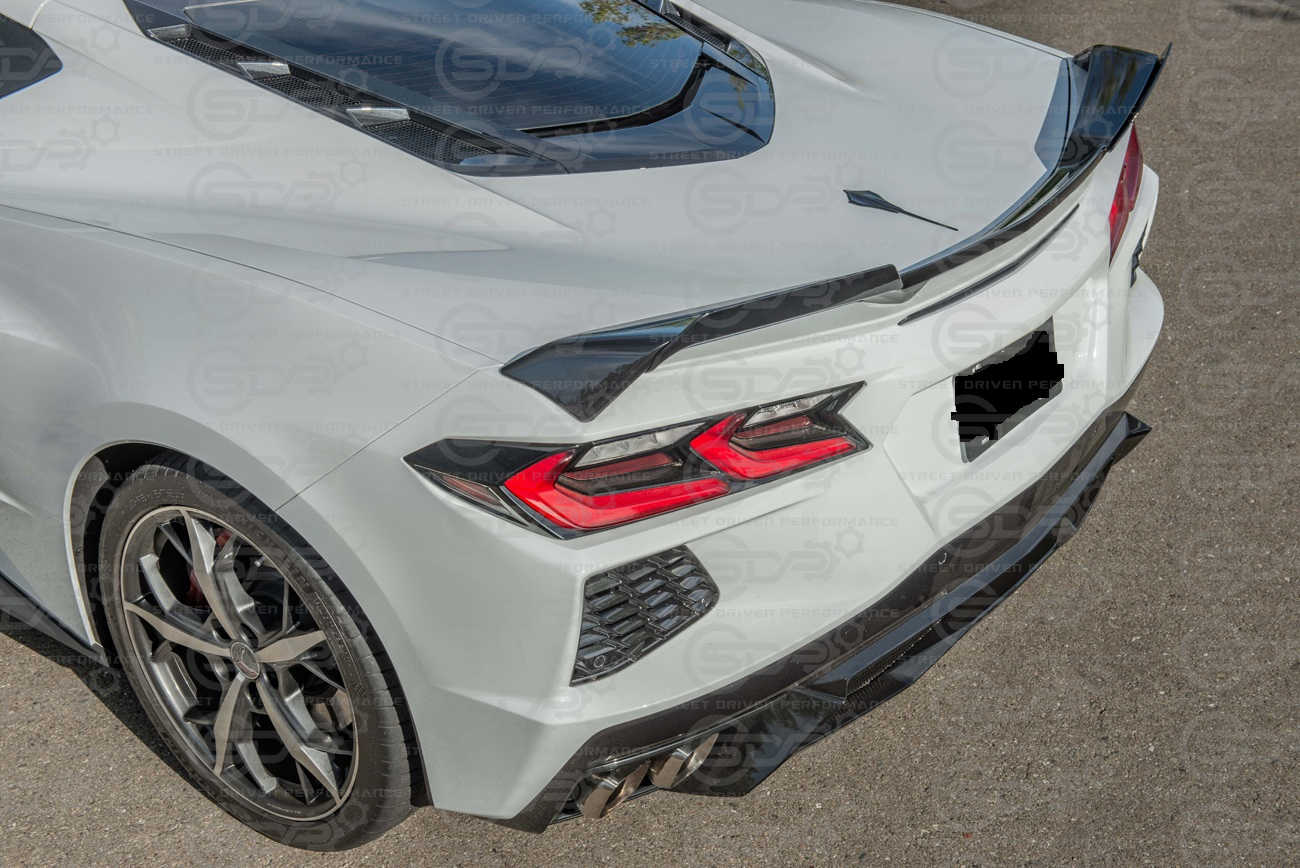2020+ CORVETTE C8 Z51 | REAR TRUNK SPOILER *ADD-ON* WICKER EXTENSION PAIR