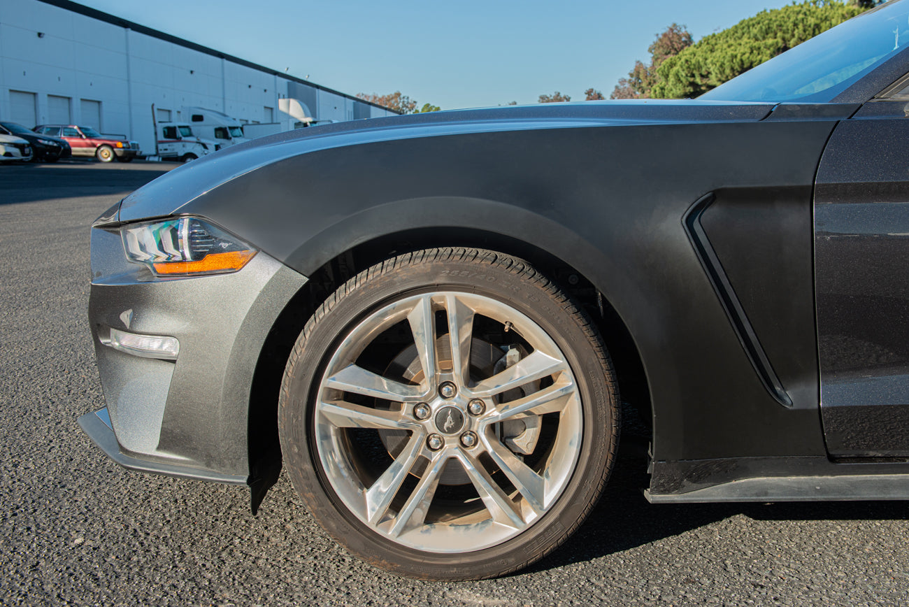 2018-2023 Ford Mustang | GT350 Style Matte Black Front Side Fenders