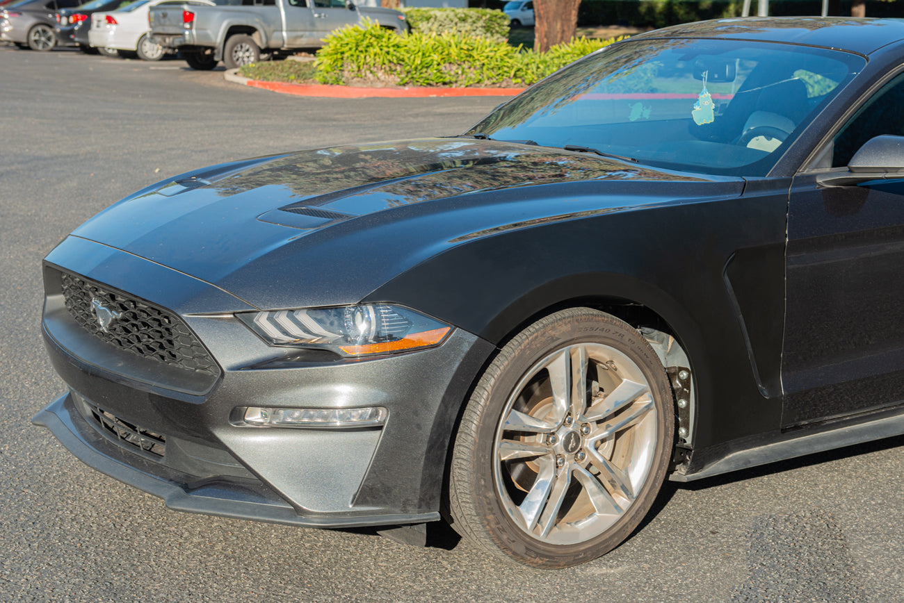 2018-2023 Ford Mustang | GT350 Style Matte Black Front Side Fenders