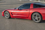 1997-2004 Corvette C5 ZR1 Style Gloss Black Side Skirt Extension Mud Flap Pair