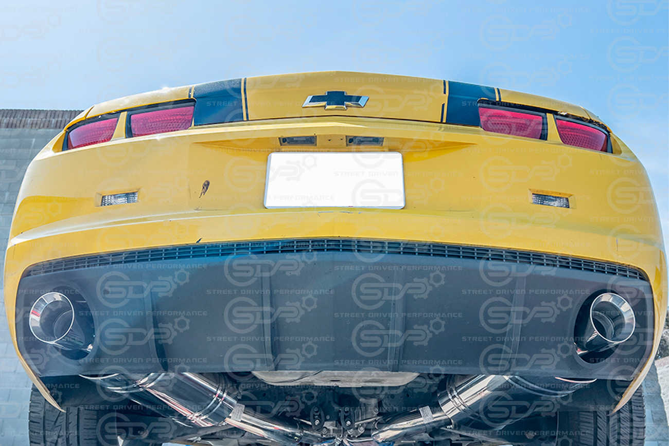 10-15 Camaro Coupe | T304 3" Piping 4" Slant-Cut Tips Cat Back Full Exhaust