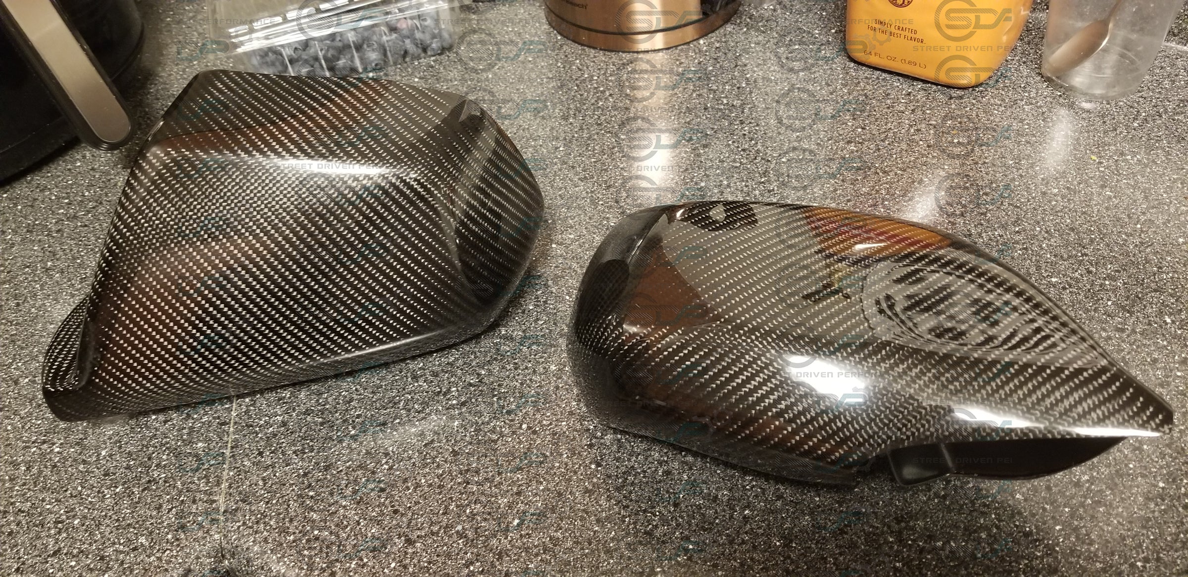 Dry Carbon Fiber M-Style Side Mirror Covers For 2014-2024 Cadillac CTS, CT5, CT6 – Pair (Left & Right)