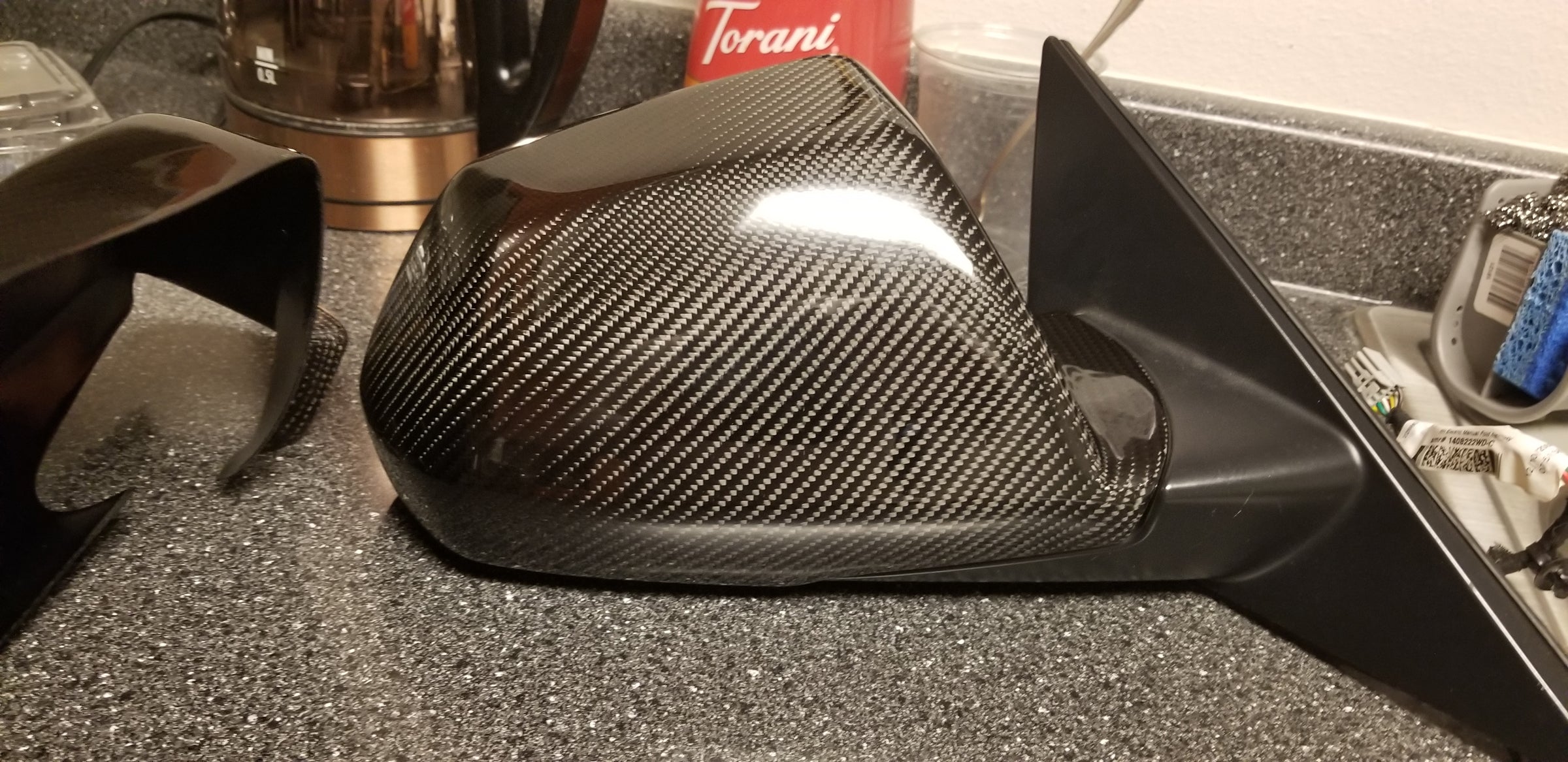 2009-2015 Cadillac CTS-V V2 | Carbon Fiber Side Mirror Cap Covers (Pair)