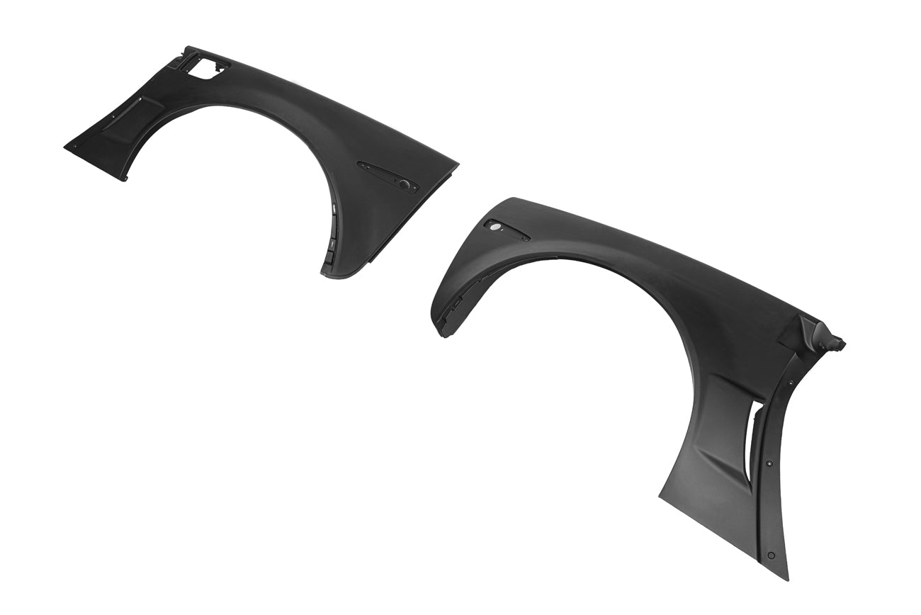 2005-2013 Corvette C6 ZR1 Style Matte Black Rear Side Wide Body Fenders