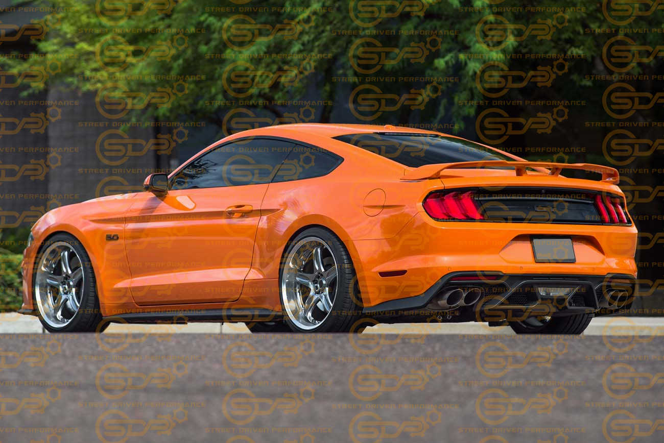 2018-2023 Ford Mustang | GT500 Style Matte Black Rear Bumper Quad Tips Diffuser