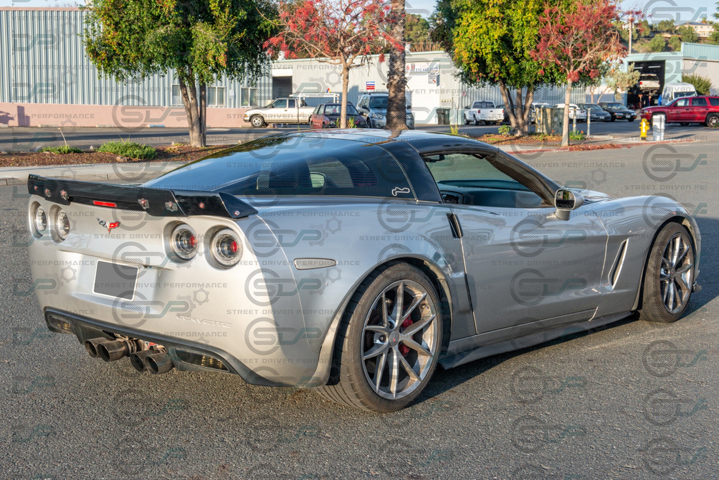 2005-2013 C6 Corvette - "C7 Stage 3" Style with Winglets & Wickerbill Rear Trunk Spoiler Wing
