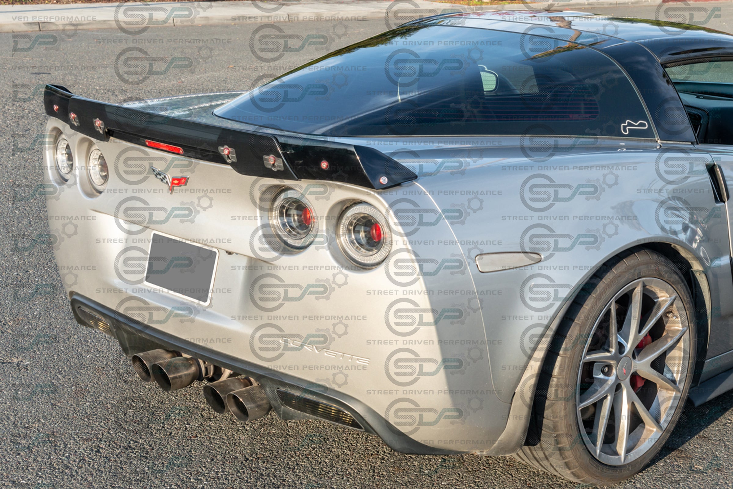 2005-2013 C6 Corvette - "C7 Stage 3" Style with Winglets & Wickerbill Rear Trunk Spoiler Wing