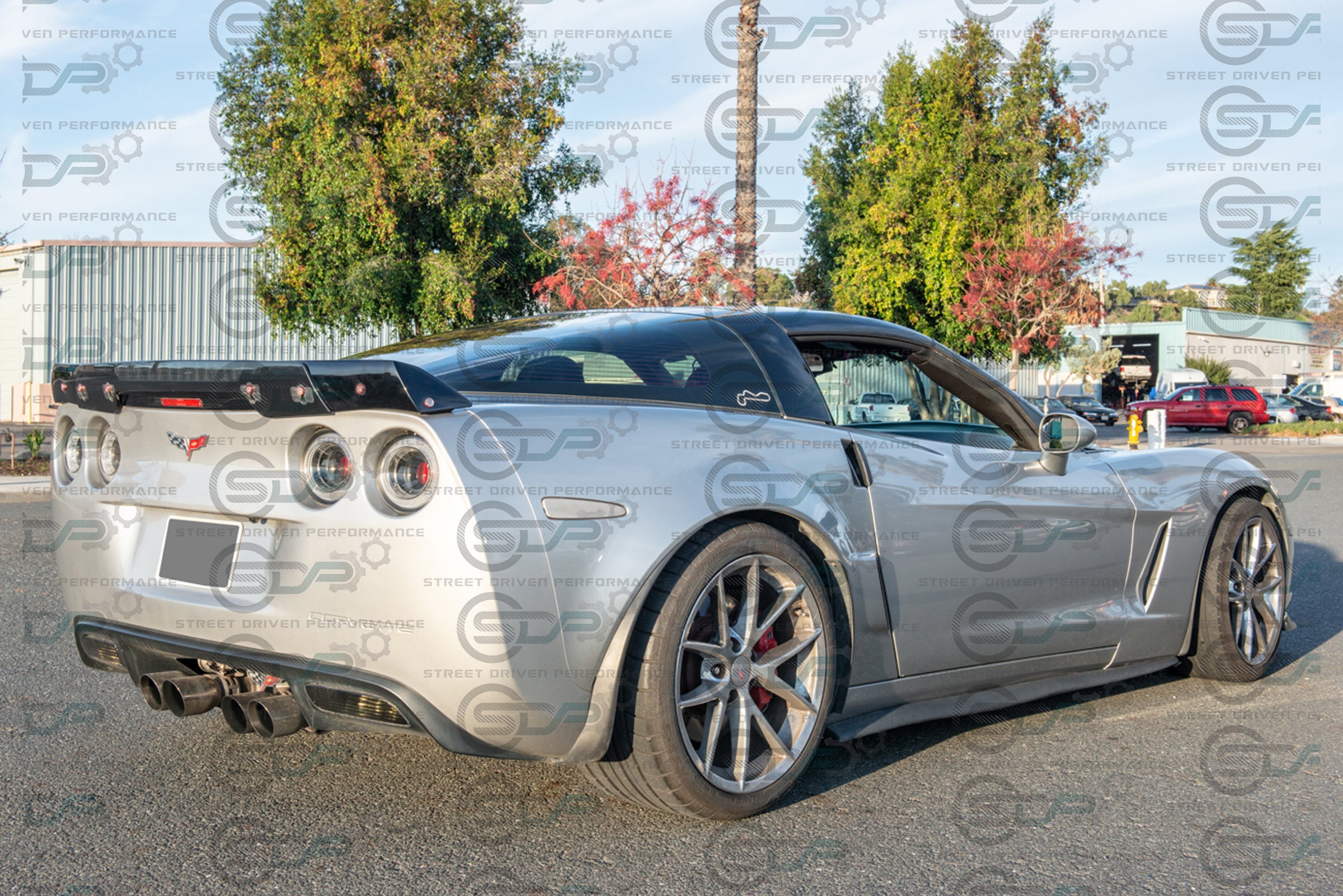 2005-2013 C6 Corvette - "C7 Stage 3" Style with Winglets & Wickerbill Rear Trunk Spoiler Wing