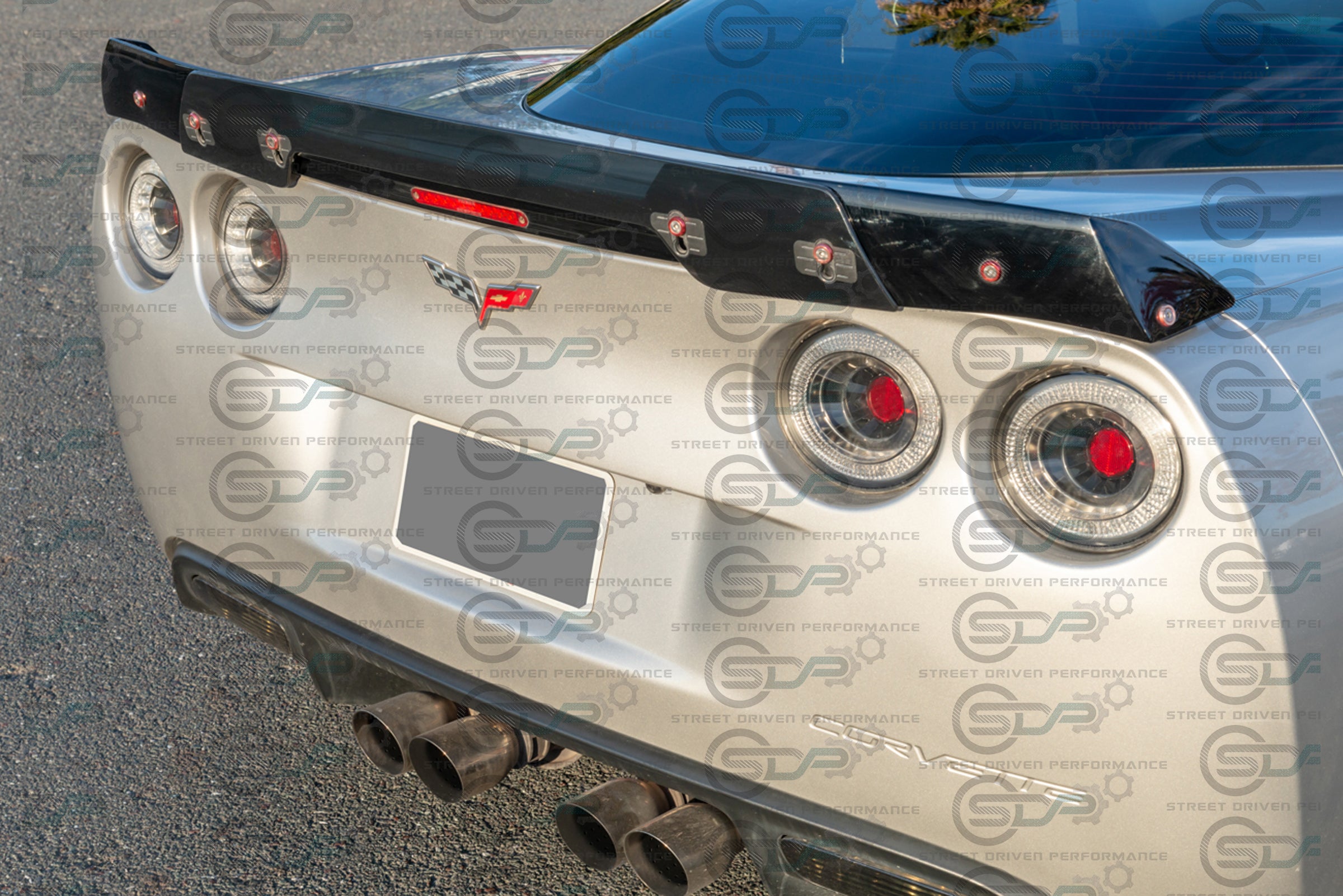 2005-2013 C6 Corvette - "C7 Stage 3" Style with Winglets & Wickerbill Rear Trunk Spoiler Wing