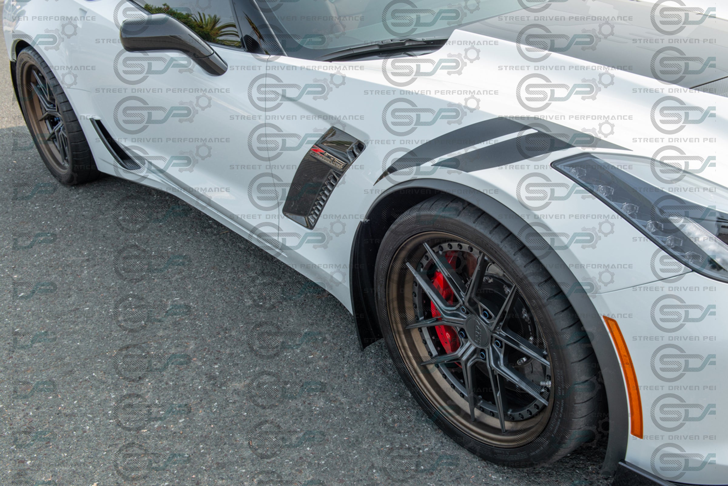 2014-2019 C7 Corvette - Extended Front & Rear Splash Guards / Mud Flaps Pair - for all models