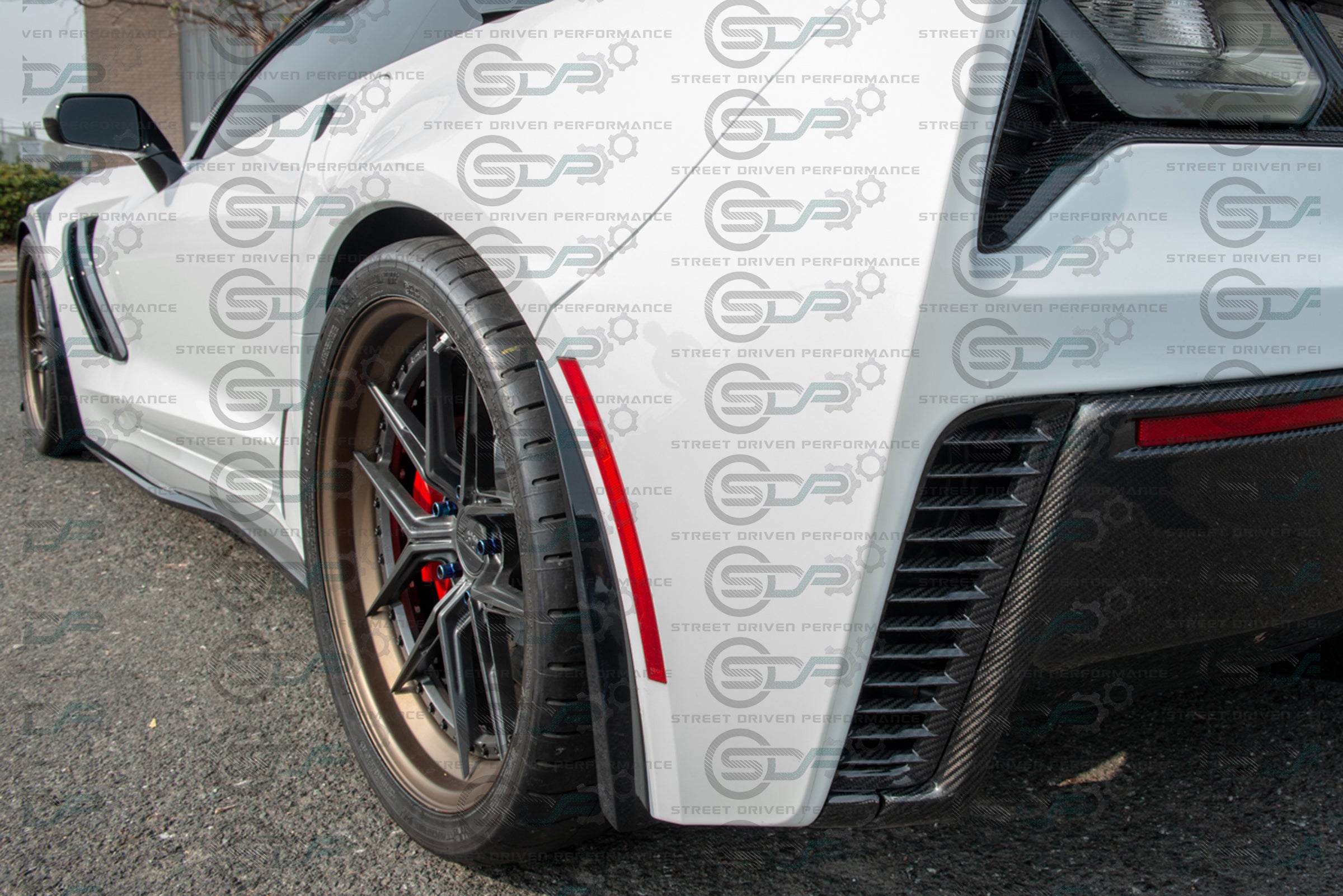 2014-2019 C7 Corvette - Extended Front & Rear Splash Guards / Mud Flaps Pair - for all models