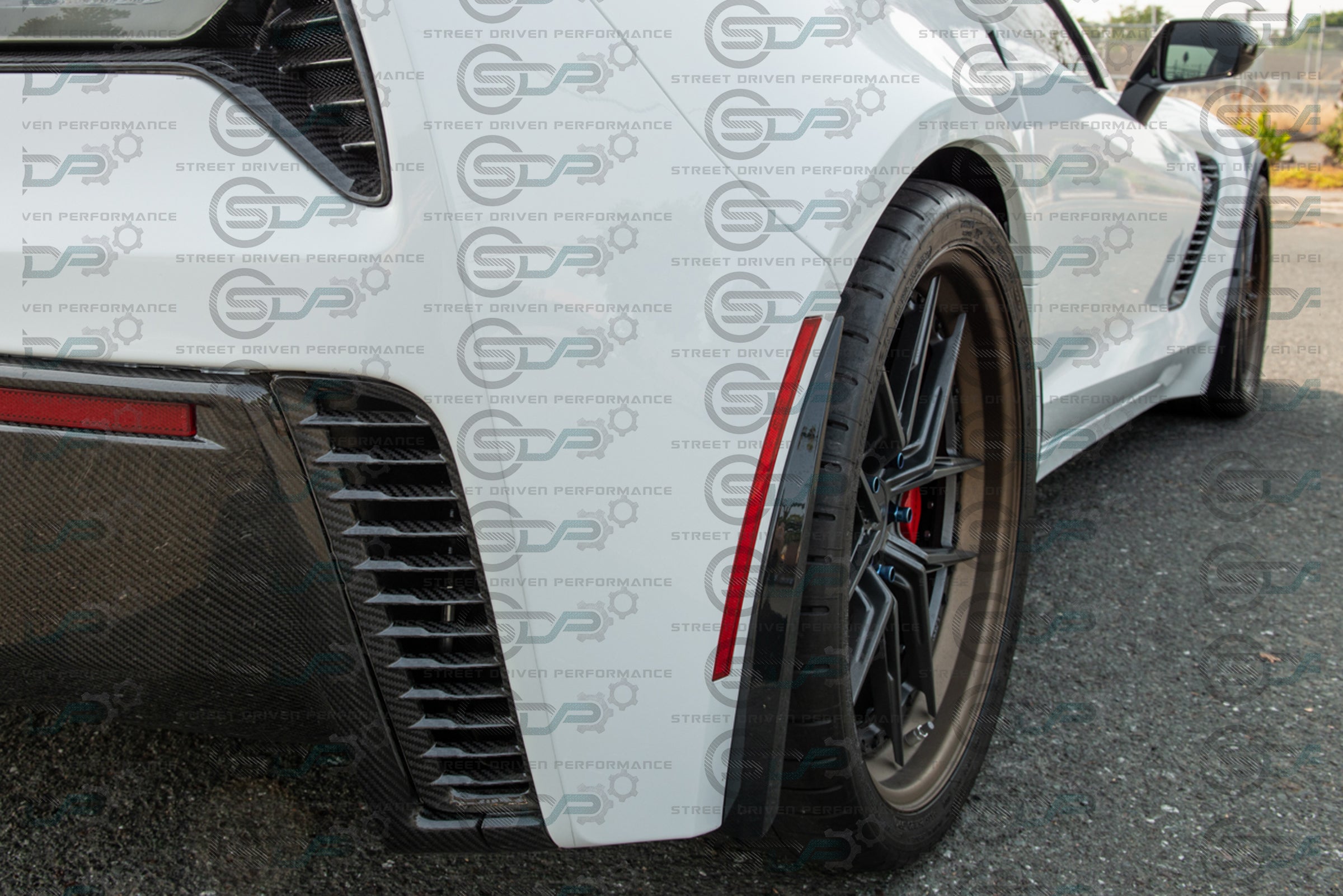 2014-2019 C7 Corvette - Extended Front & Rear Splash Guards / Mud Flaps Pair - for all models