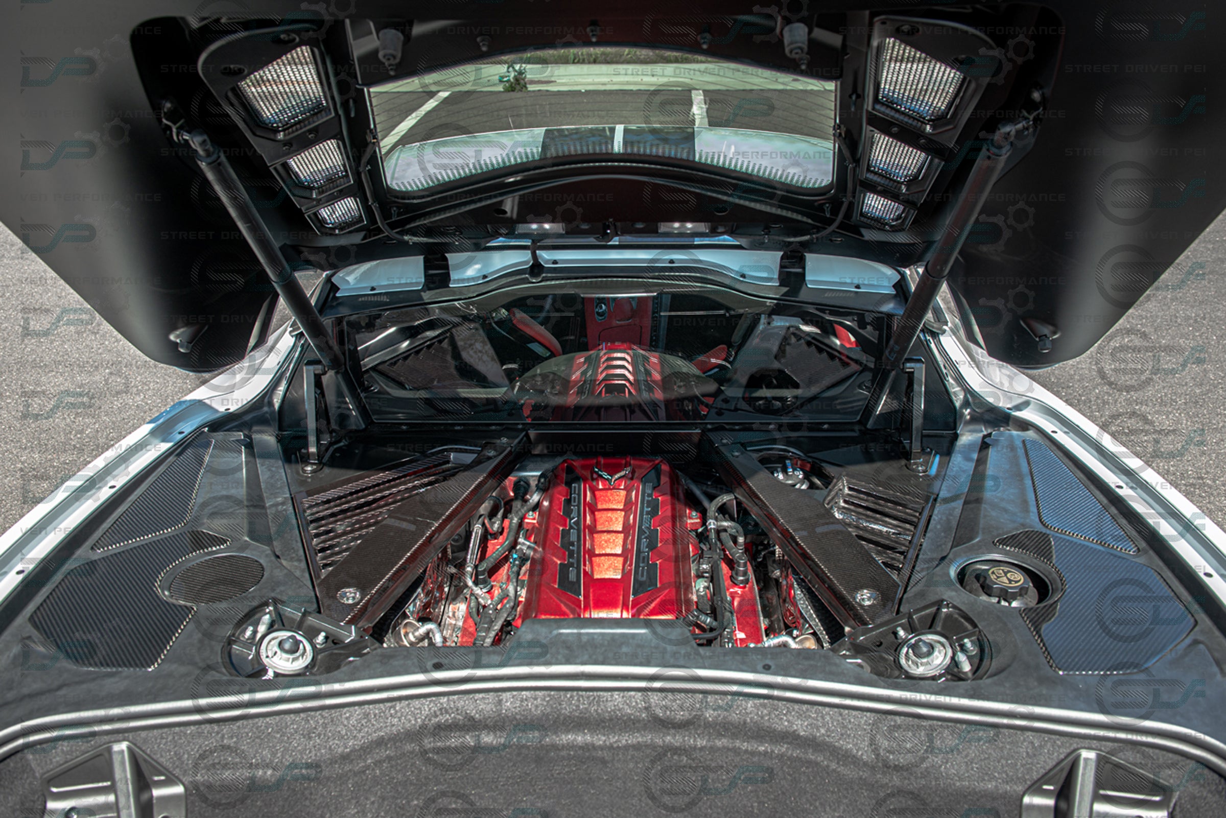 2020+ Chevrolet Corvette C8 | Carbon Fiber Engine Bay Trim