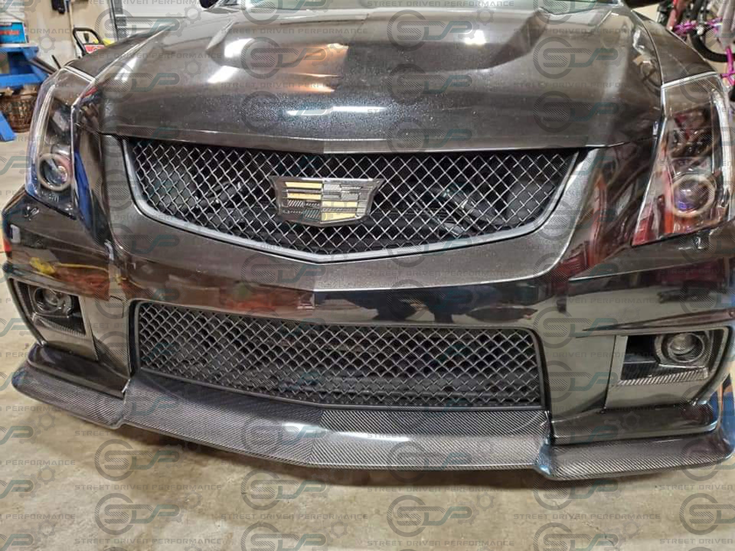 2009-2015 CTS-V V2 - Carbon Fiber "V3 style" front lip splitter ground effects