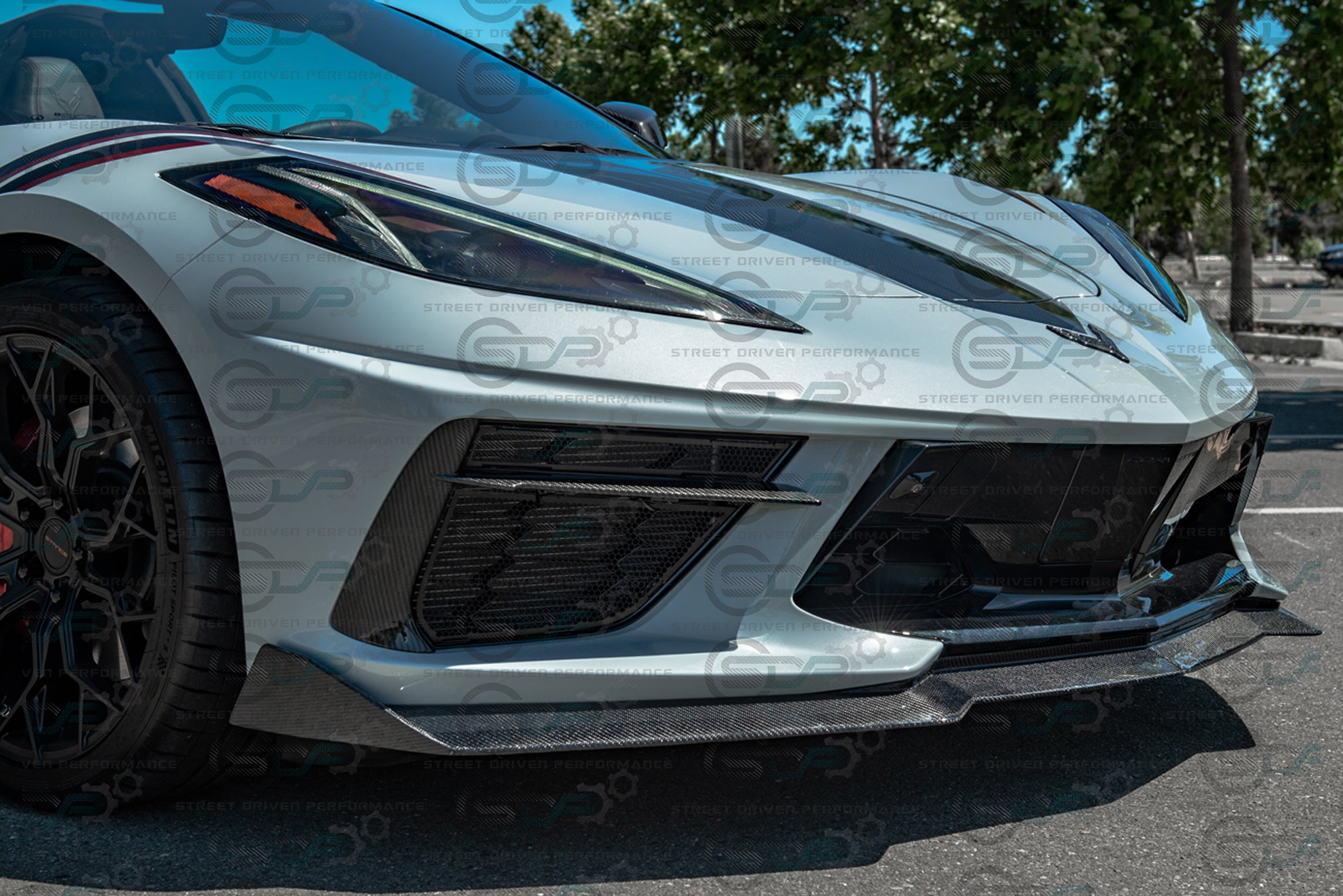 *BLEMISHED-DISCOUNTED* 2020+ C8 Corvette - CARBON FIBER "5VM Style" Splitter / Lip Ground Effects