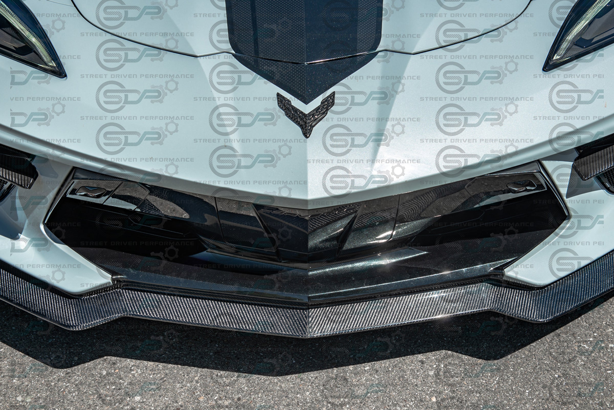 *BLEMISHED-DISCOUNTED* 2020+ C8 Corvette - CARBON FIBER "5VM Style" Splitter / Lip Ground Effects