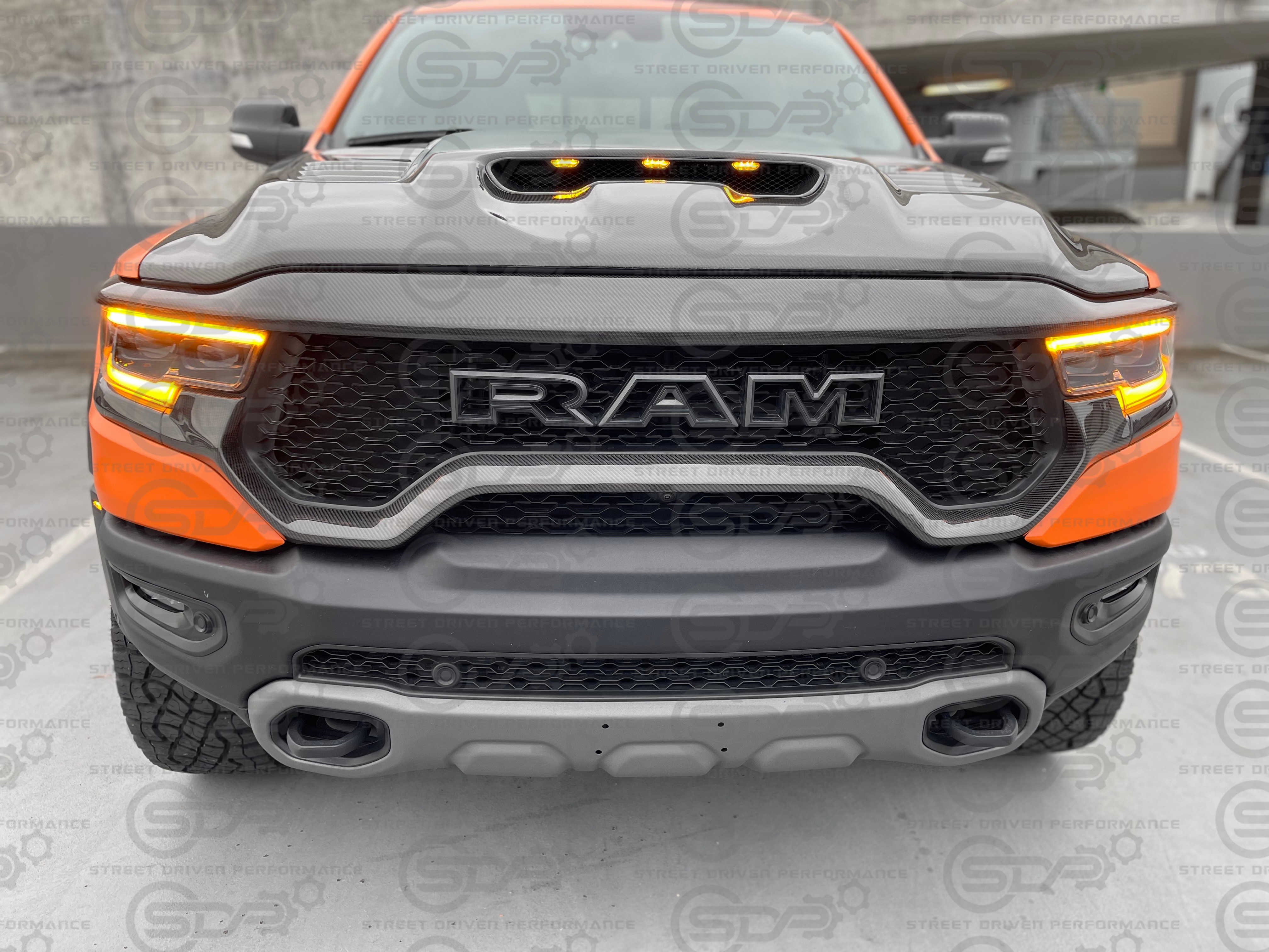 2021-2022 RAM TRX CARBON FIBER Upper Front Grille Trim Appliqué