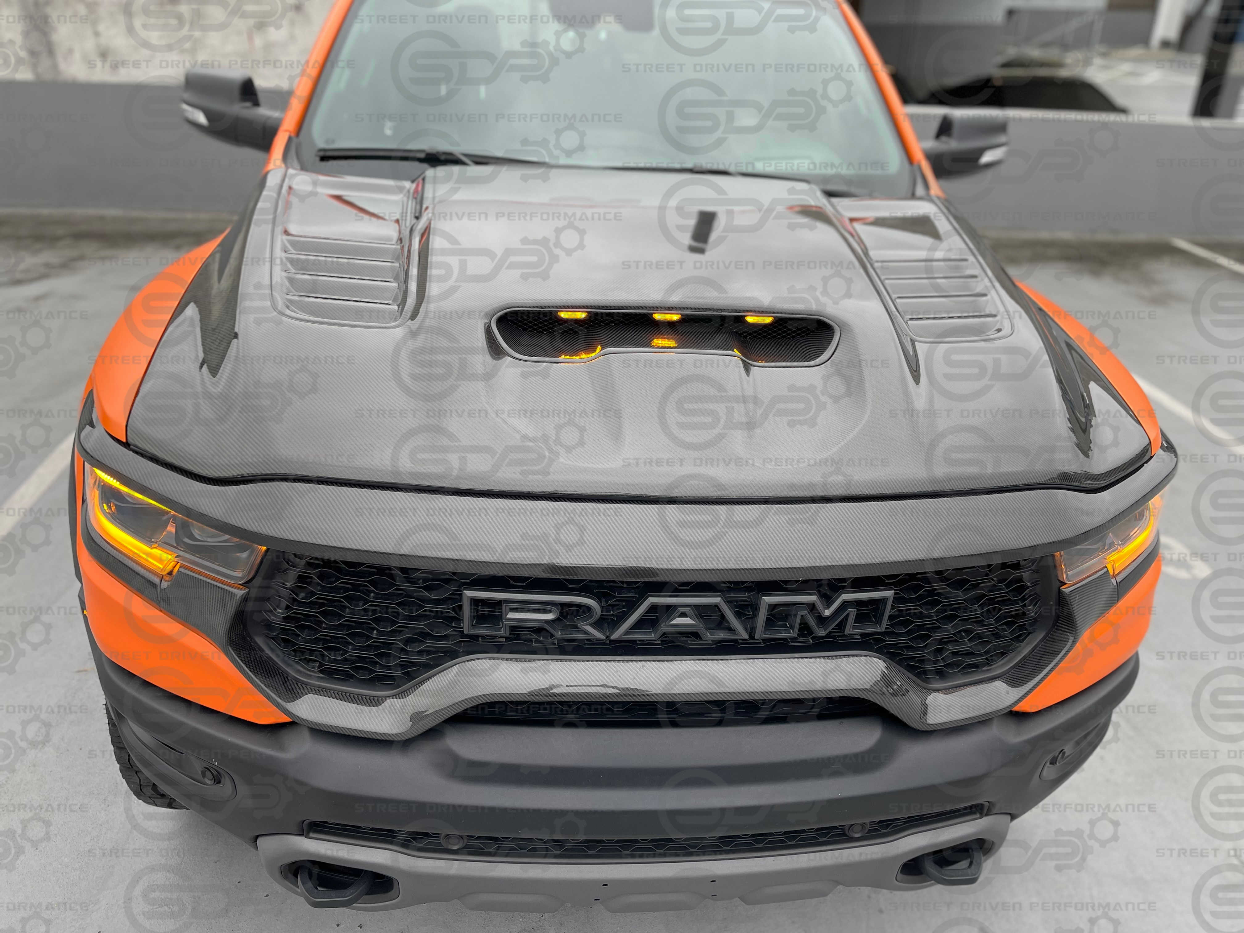 2021-2022 RAM TRX CARBON FIBER Upper Front Grille Trim Appliqué