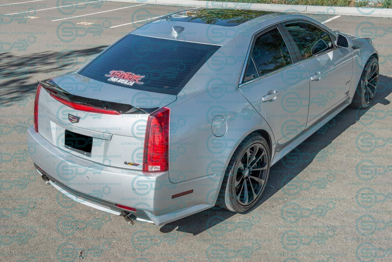 2009-2015 Cadillac CTS-V V2 | Sedan Carbon Fiber Rear Trunk Lid Wickerbill Spoiler / Wing