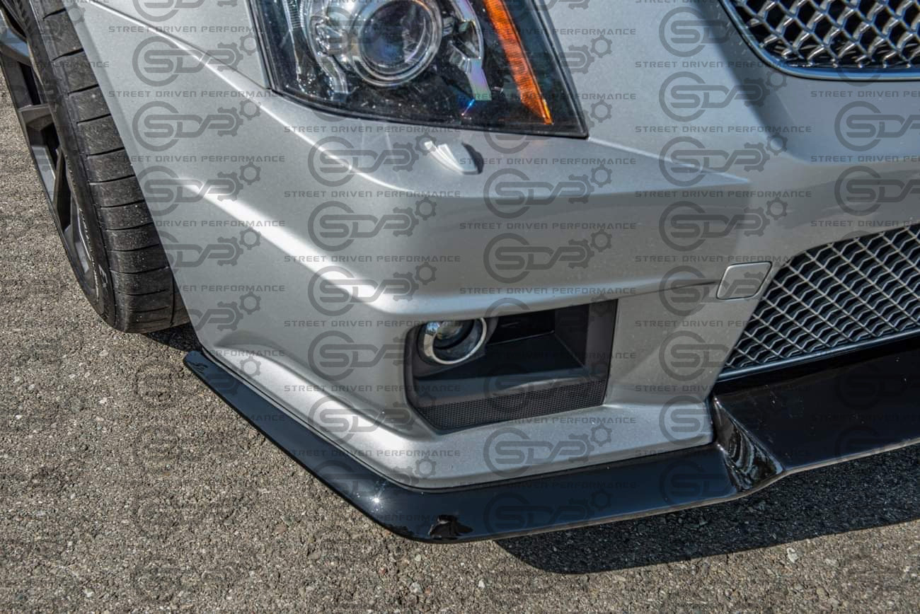 2009-2015 CTS-V V2 - Gloss Black "V3 style" front lip splitter ground effects
