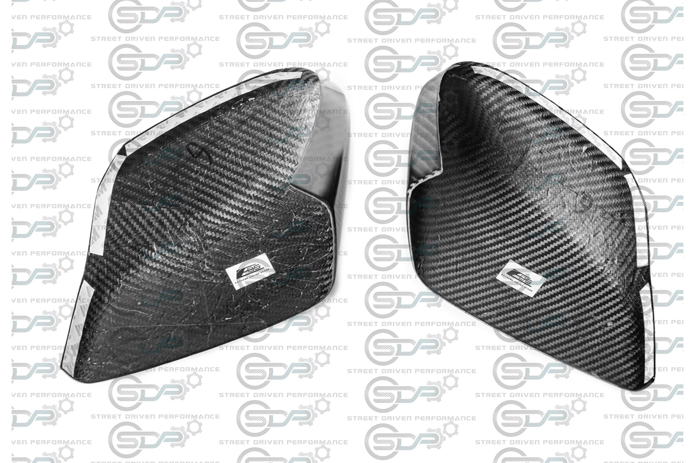 2020+ C8 Corvette - Carbon Fiber Tape-On Top and Bottom Mirror Covers