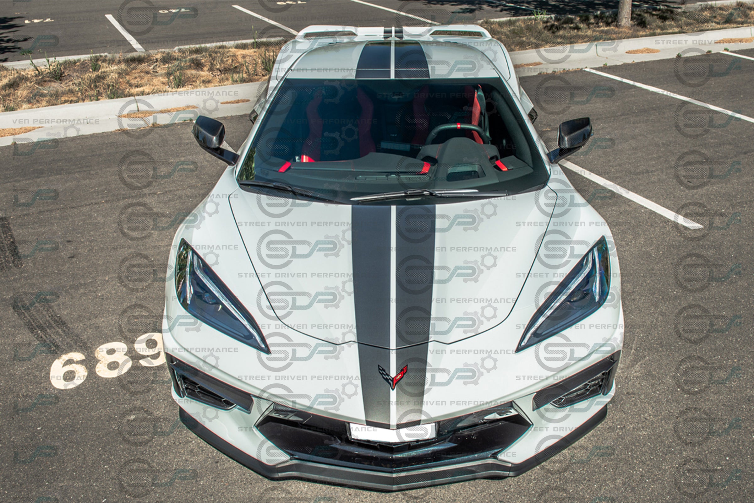 2020+ C8 Corvette - Carbon Fiber Tape-On Top and Bottom Mirror Covers