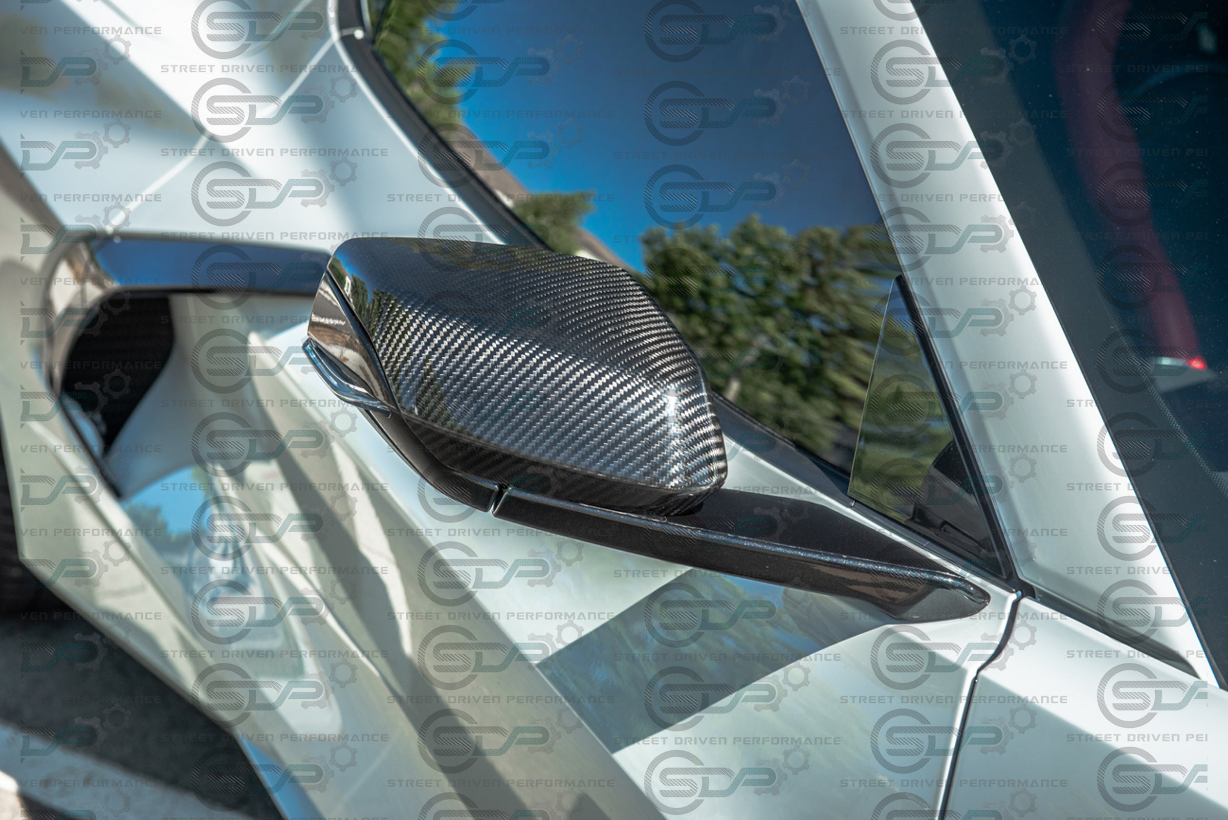 2020+ C8 Corvette - Carbon Fiber Tape-On Top and Bottom Mirror Covers