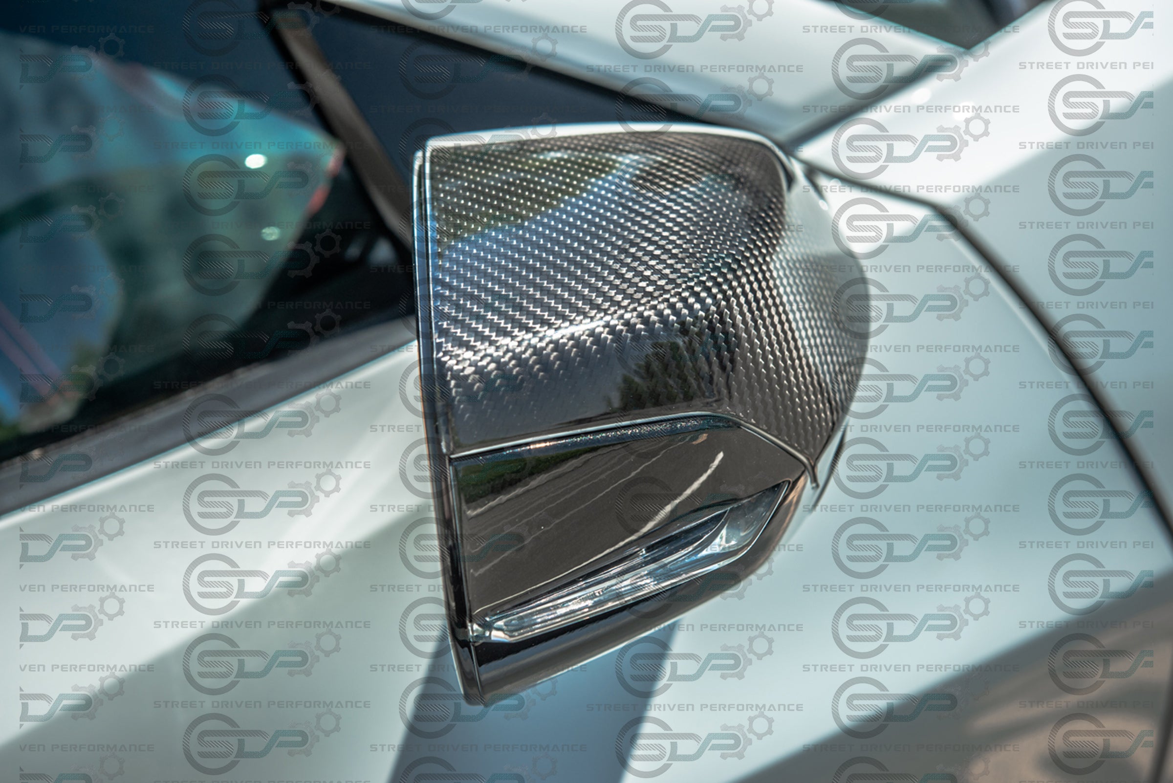 2020+ C8 Corvette - Carbon Fiber Tape-On Top and Bottom Mirror Covers