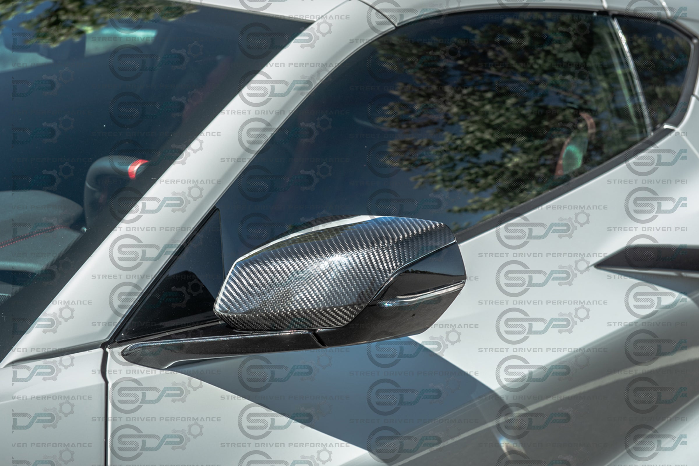 2020+ C8 Corvette - Carbon Fiber Tape-On Top and Bottom Mirror Covers