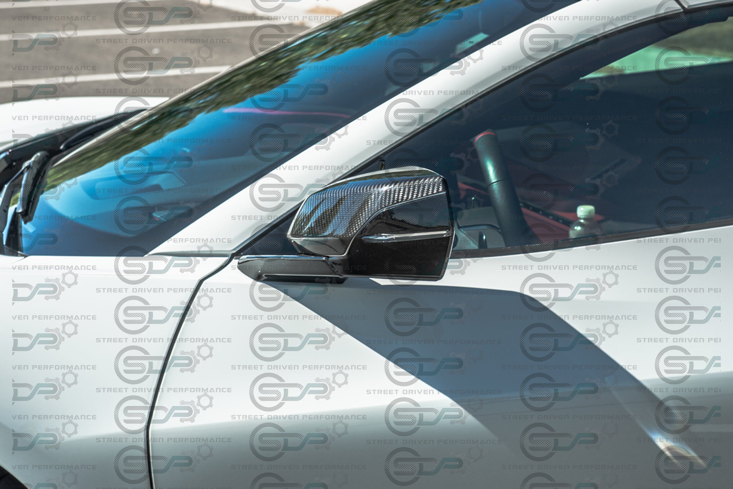 2020+ C8 Corvette - Carbon Fiber Tape-On Top and Bottom Mirror Covers