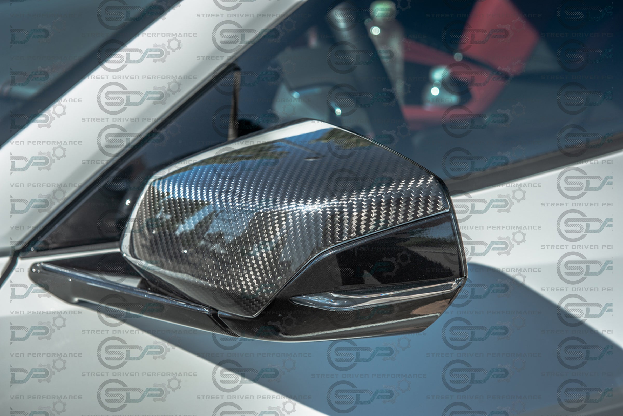 2020+ C8 Corvette - Carbon Fiber Tape-On Top and Bottom Mirror Covers