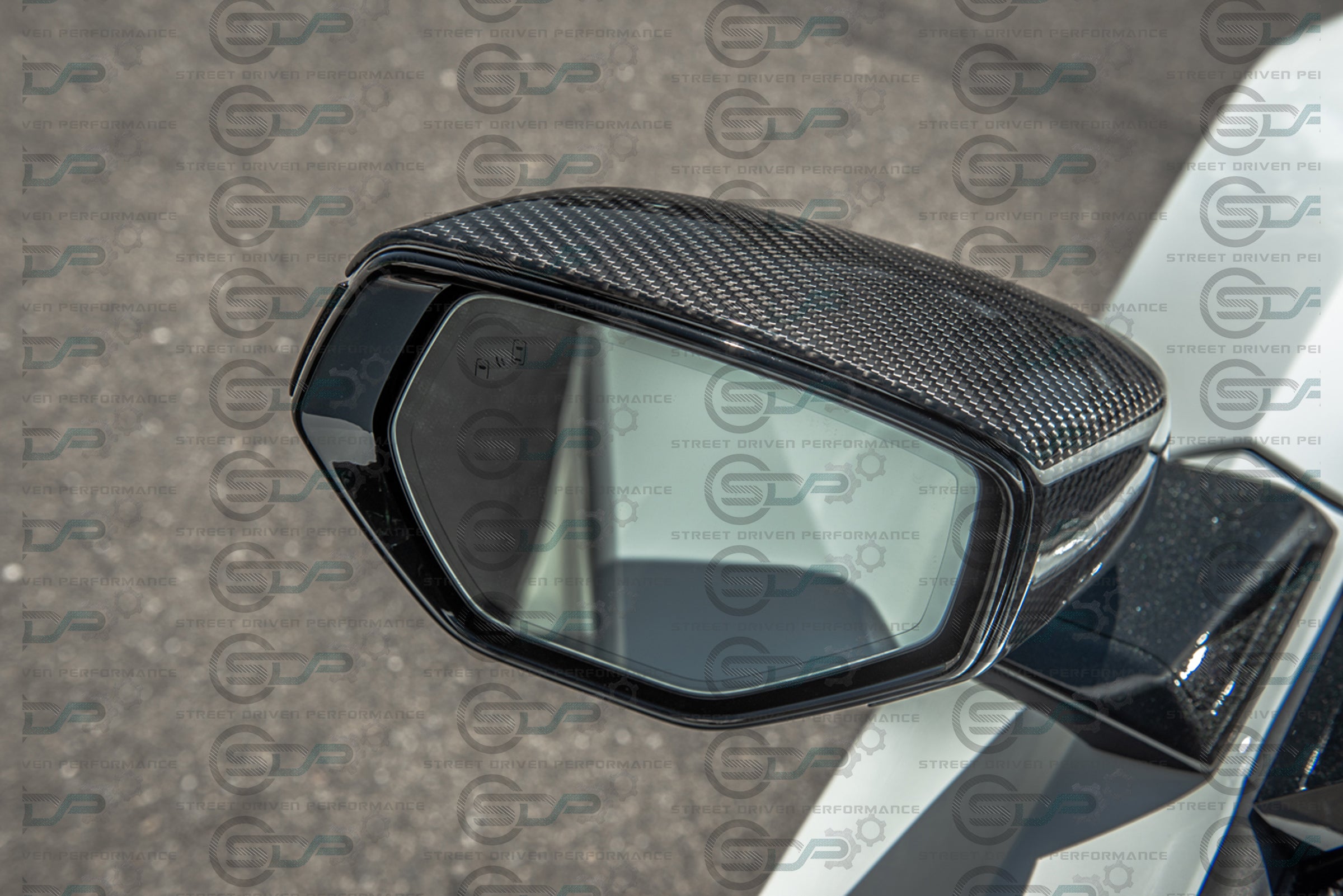 2020+ C8 Corvette - Carbon Fiber Tape-On Top and Bottom Mirror Covers