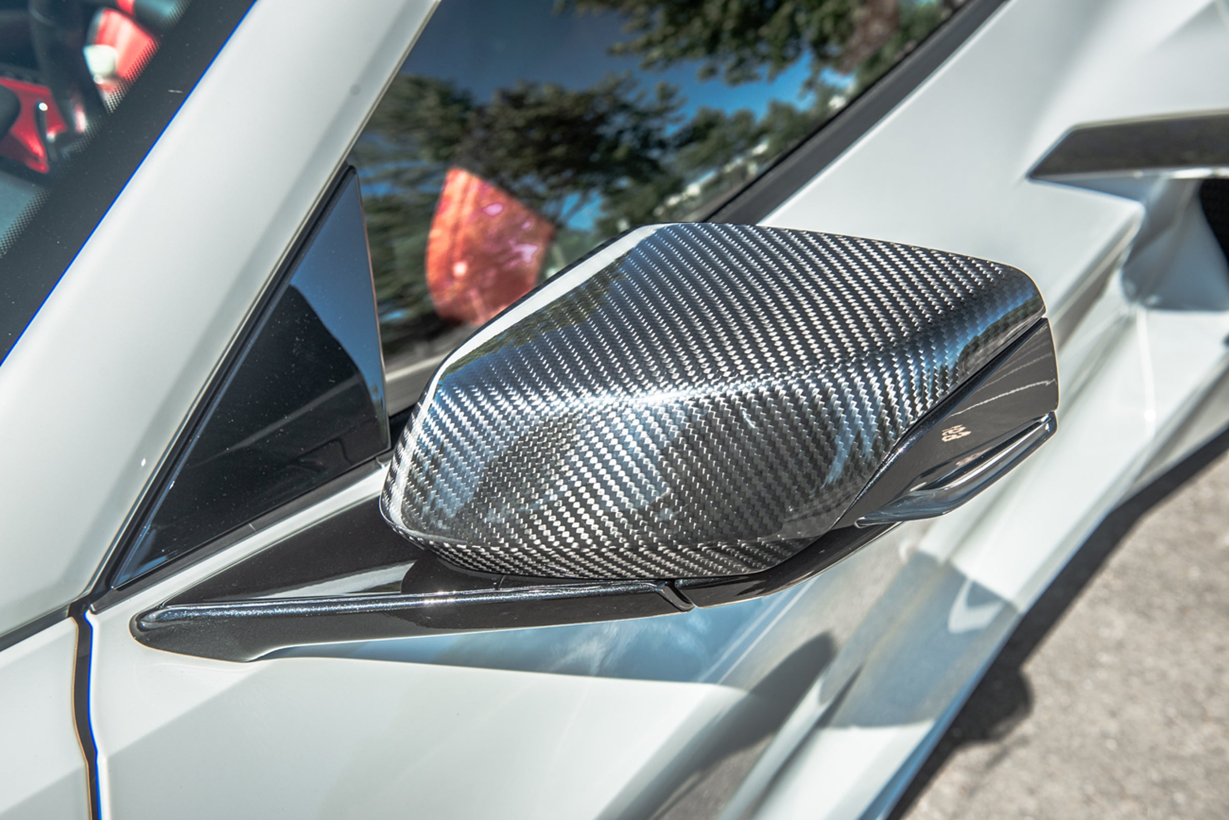 2020+ C8 Corvette - Carbon Fiber Tape-On Top and Bottom Mirror Covers