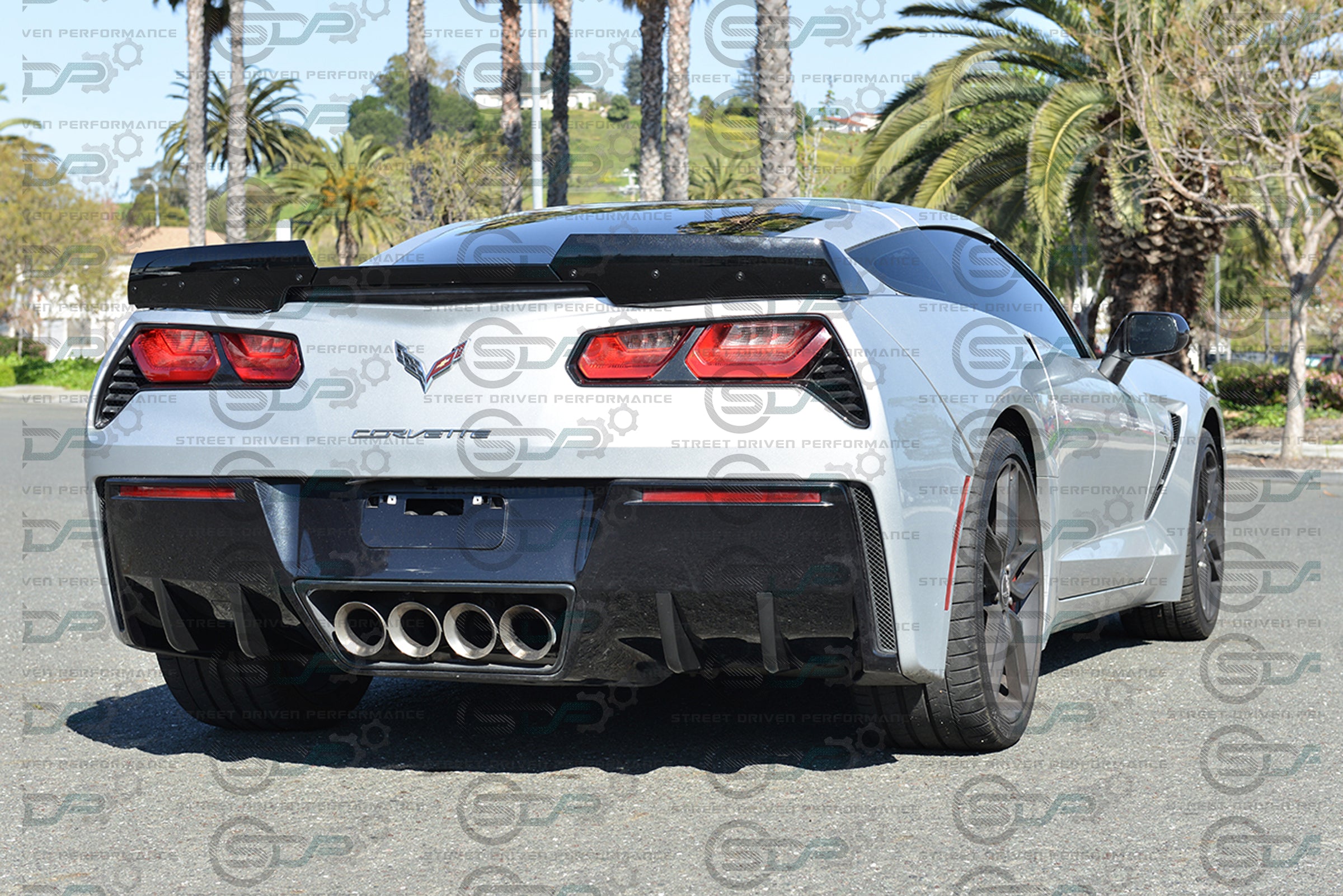 2014-2019 C7 Corvette - Rear Bumper Diffuser Fins