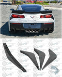 C7 Corvette - Rear Bumper Diffuser Fins