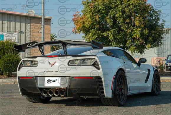 2014-2019 C7 Corvette - Carbon Fiber Rear Bumper Diffuser - Complete