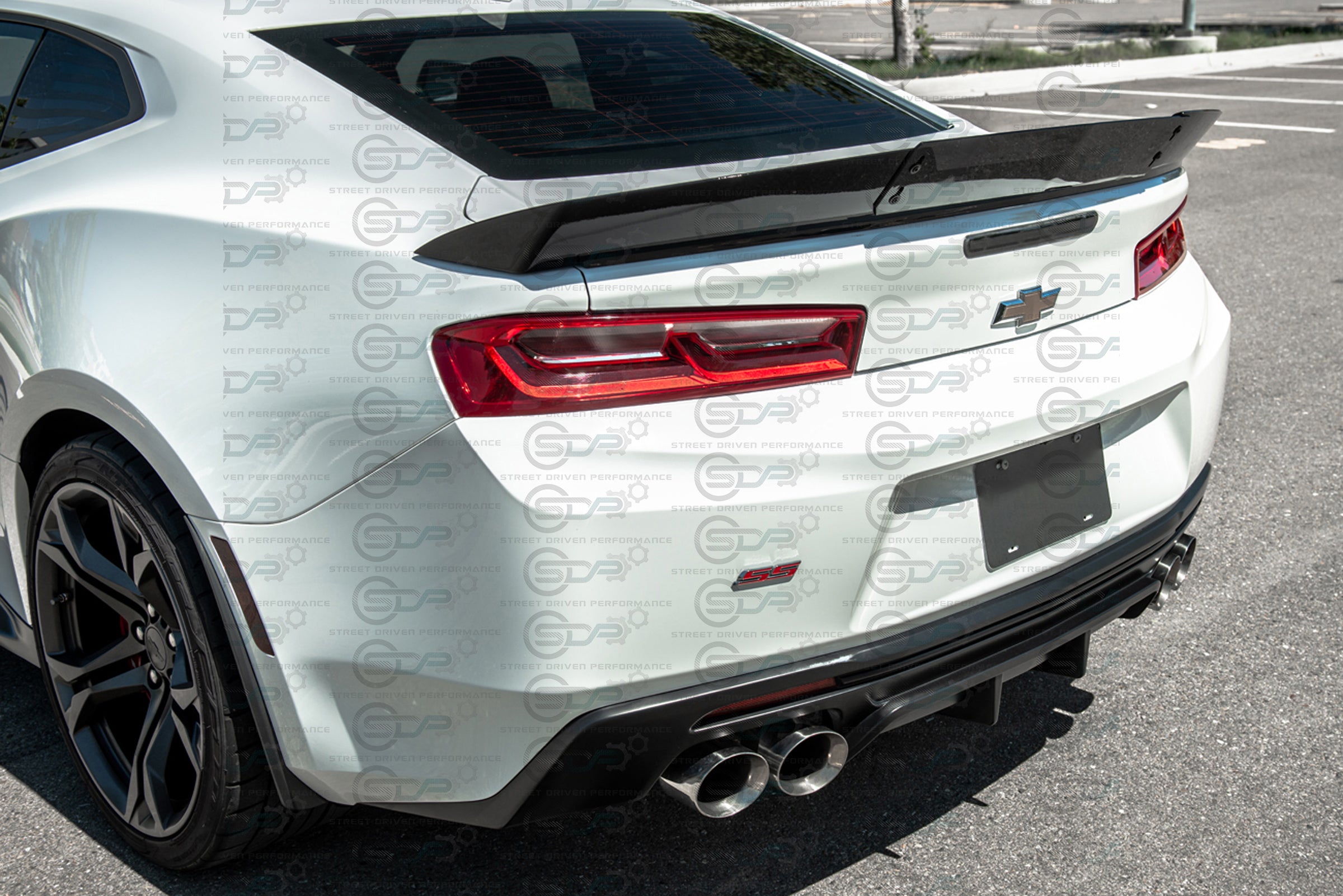 2016+ 6th Gen Camaro - Muscle Style Rear Spoiler Wing With Wickerbill for all models without rear view spoiler camera