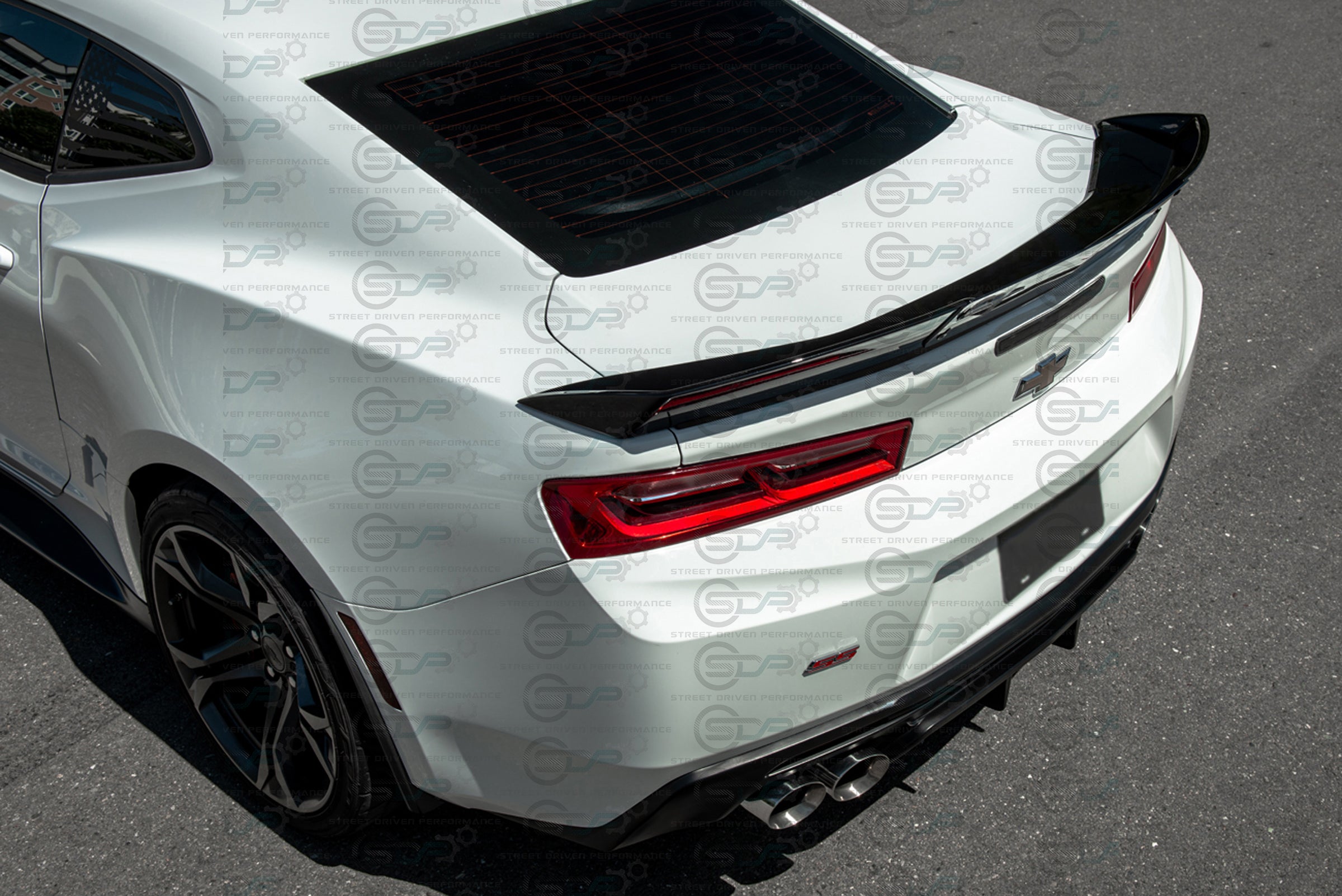 2016+ 6th Gen Camaro - Muscle Style Rear Spoiler Wing With Wickerbill for all models without rear view spoiler camera