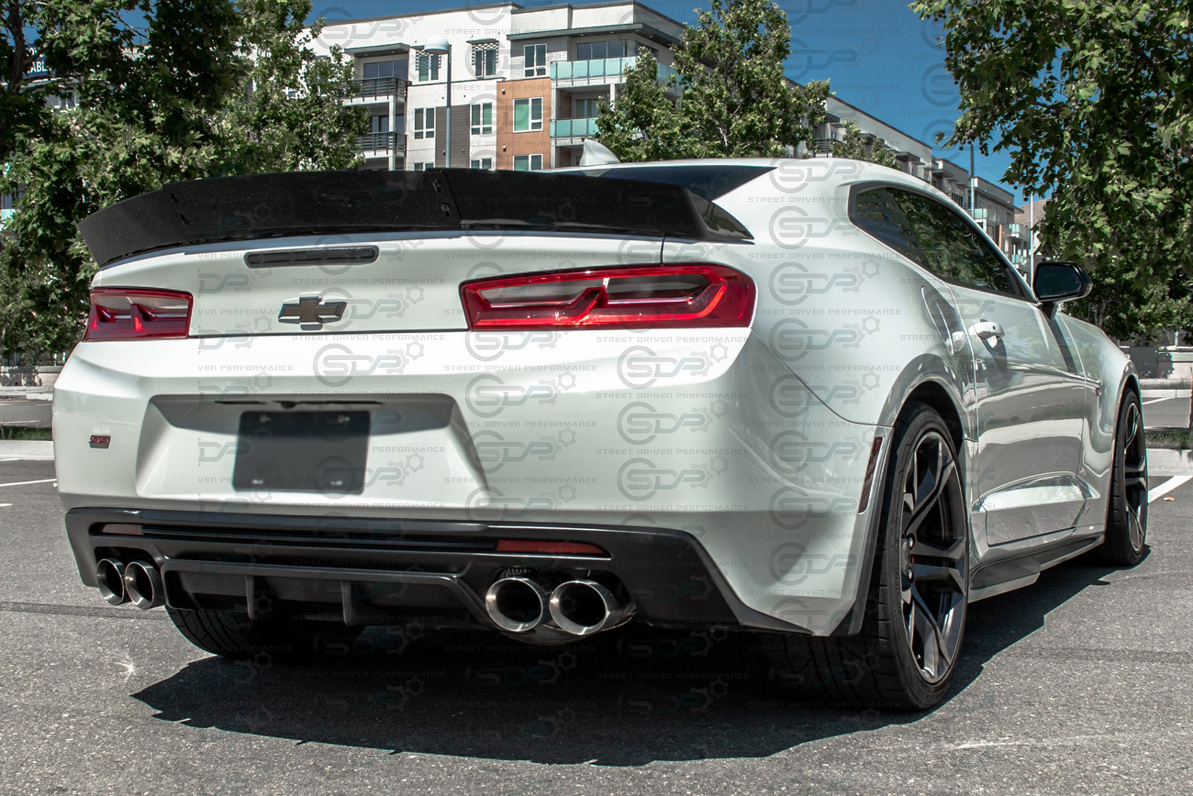 2016+ 6th Gen Camaro - Muscle Style Rear Spoiler Wing With Wickerbill for all models without rear view spoiler camera