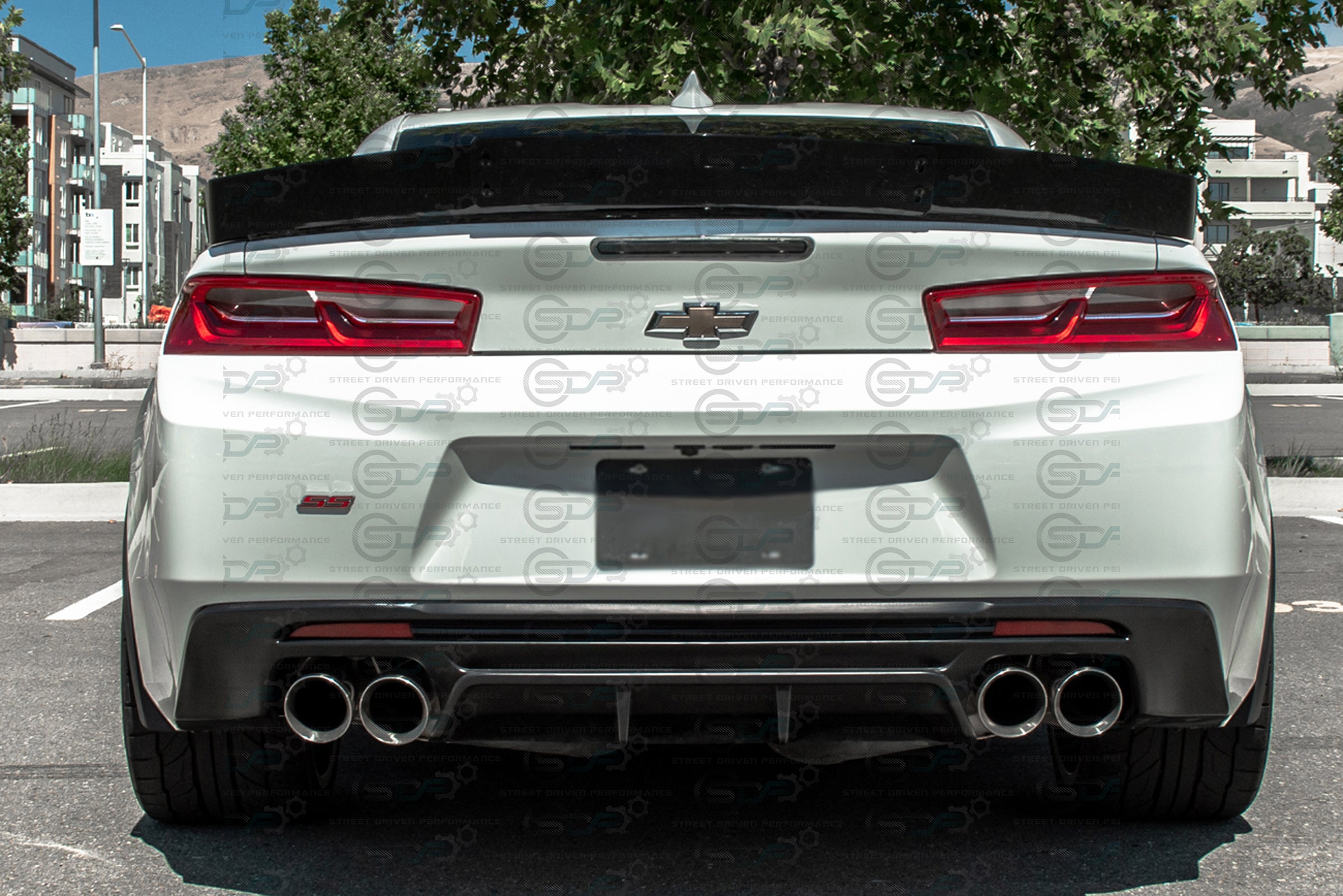 2016+ 6th Gen Camaro - Muscle Style Rear Spoiler Wing With Wickerbill for all models without rear view spoiler camera