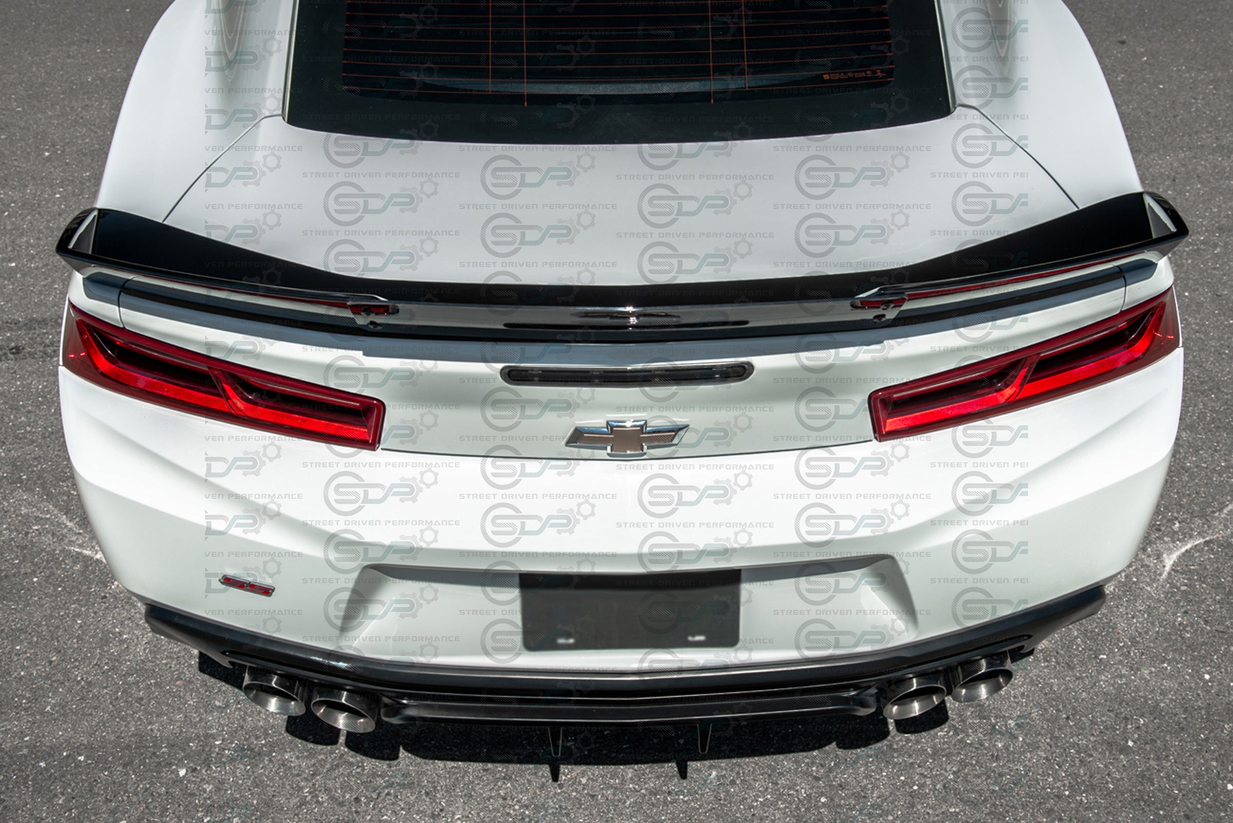 2016+ 6th Gen Camaro - Muscle Style Rear Spoiler Wing With Wickerbill for all models without rear view spoiler camera