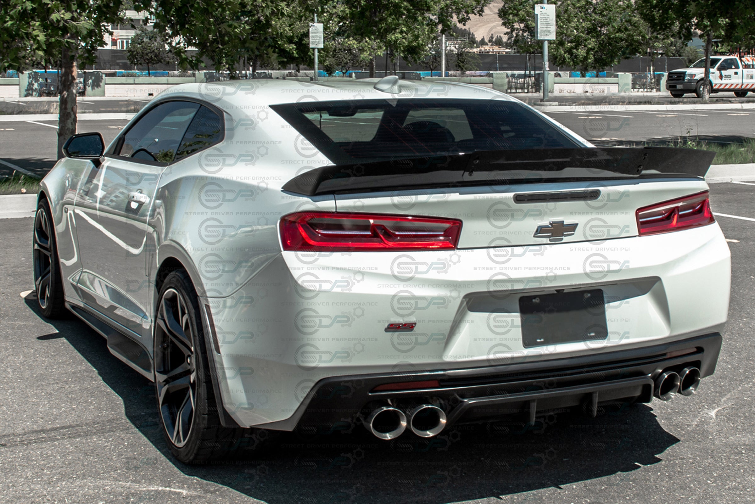 2016+ 6th Gen Camaro - Muscle Style Rear Spoiler Wing With Wickerbill for all models without rear view spoiler camera