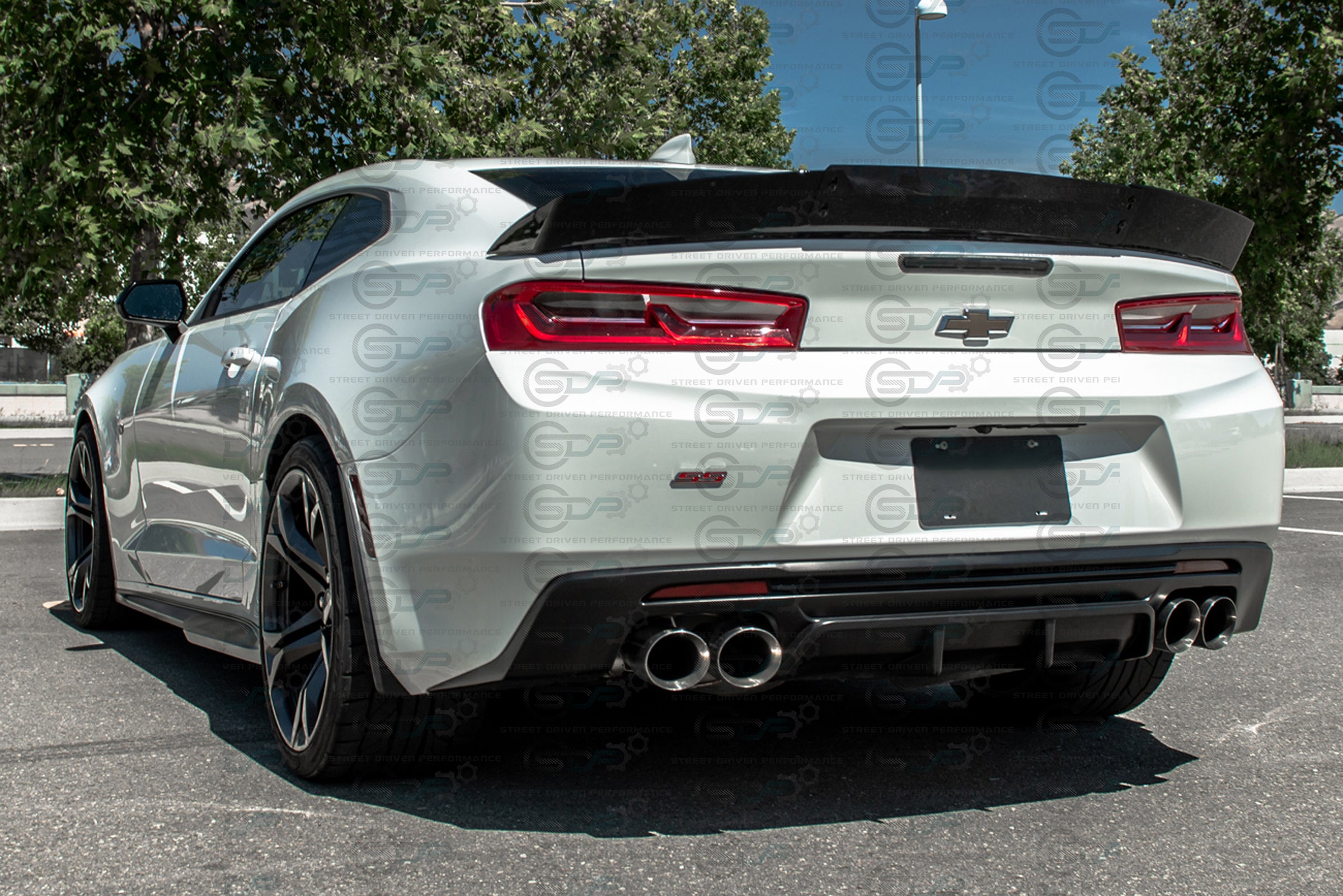 2016+ 6th Gen Camaro - Muscle Style Rear Spoiler Wing With Wickerbill for all models without rear view spoiler camera