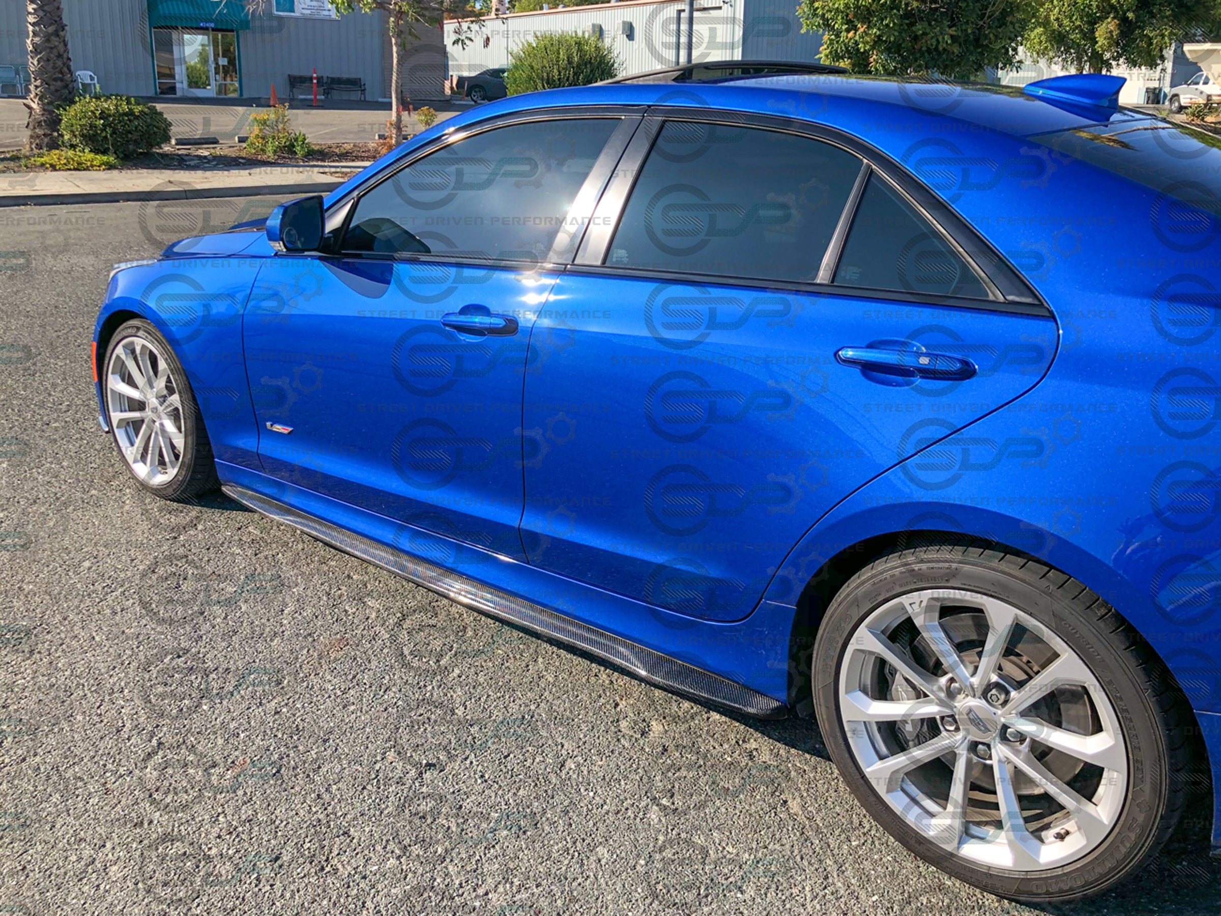 2016-2019 CADILLAC ATS-V SEDAN CARBON FIBER SIDE SKIRTS ROCKER PANELS GROUND EFFECTS