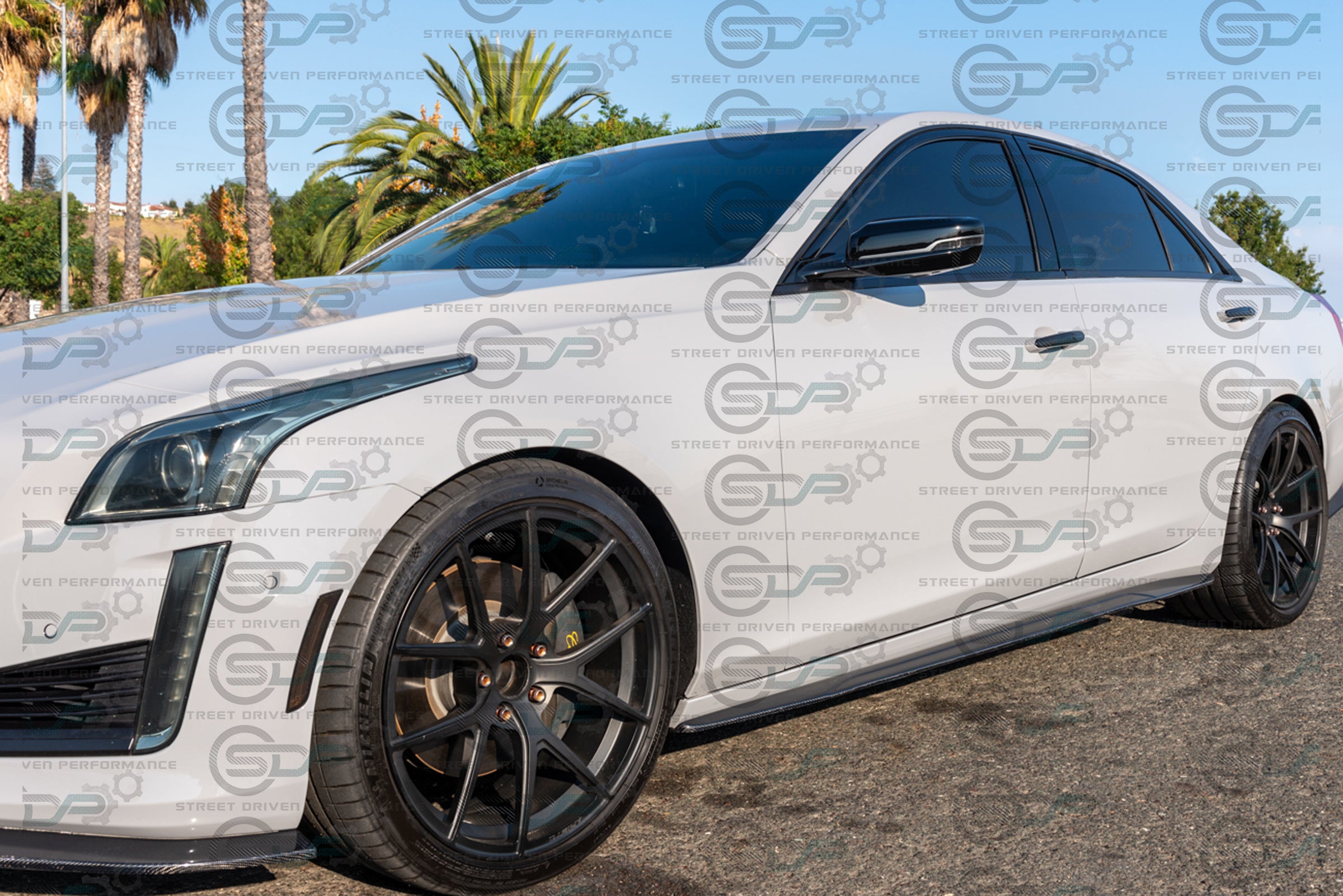 2014+ CTS - Carbon Fiber Side Skirts Rocker Panels Ground Effects