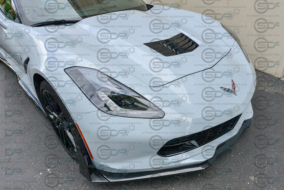 2014-2019 C7 Corvette - Stage 3 Aero - Front Lip Splitter Ground Effects with Side Winglets